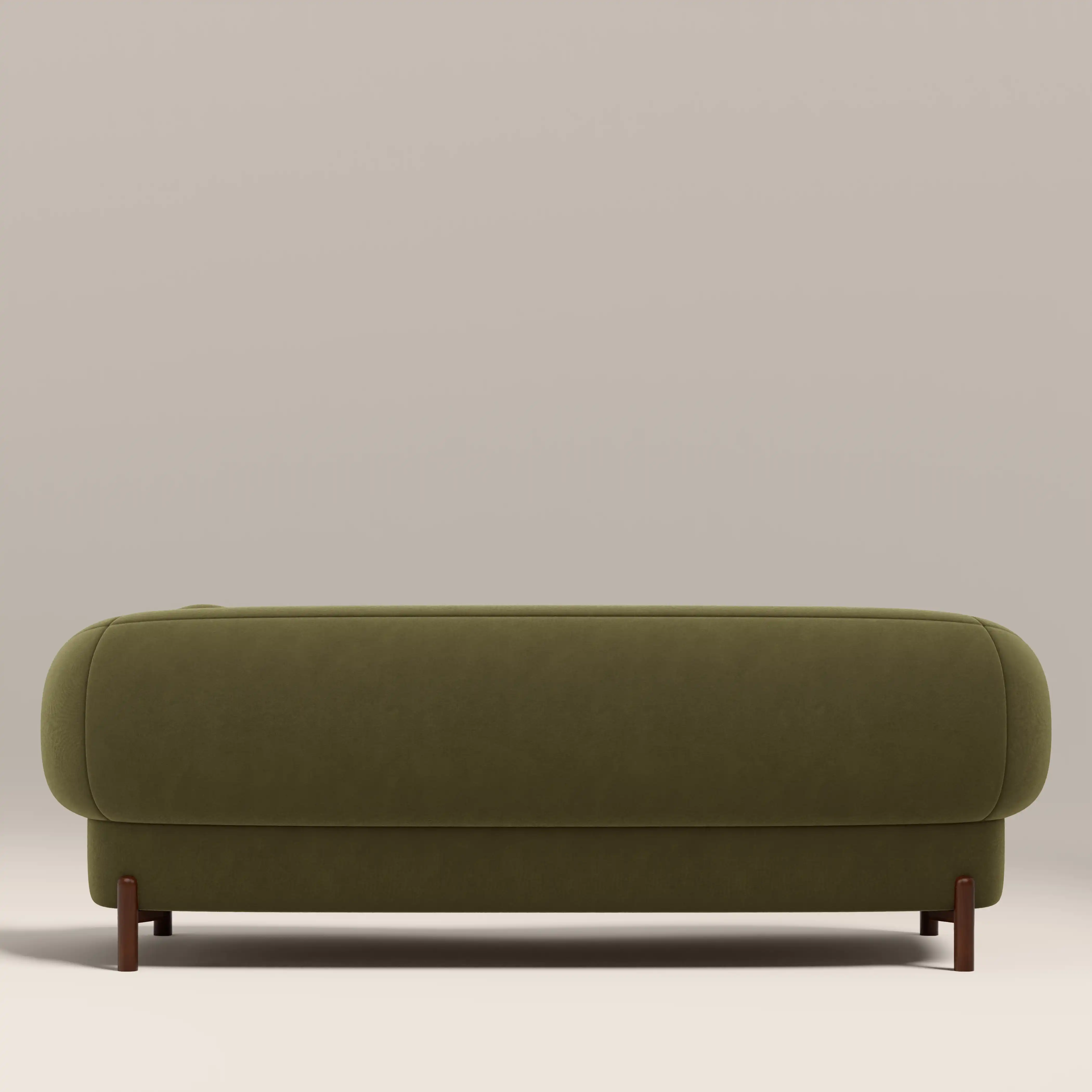 Hallfield 3 Seater Sofa | Moss Green Sustainable Mohair Velvet - Image 6