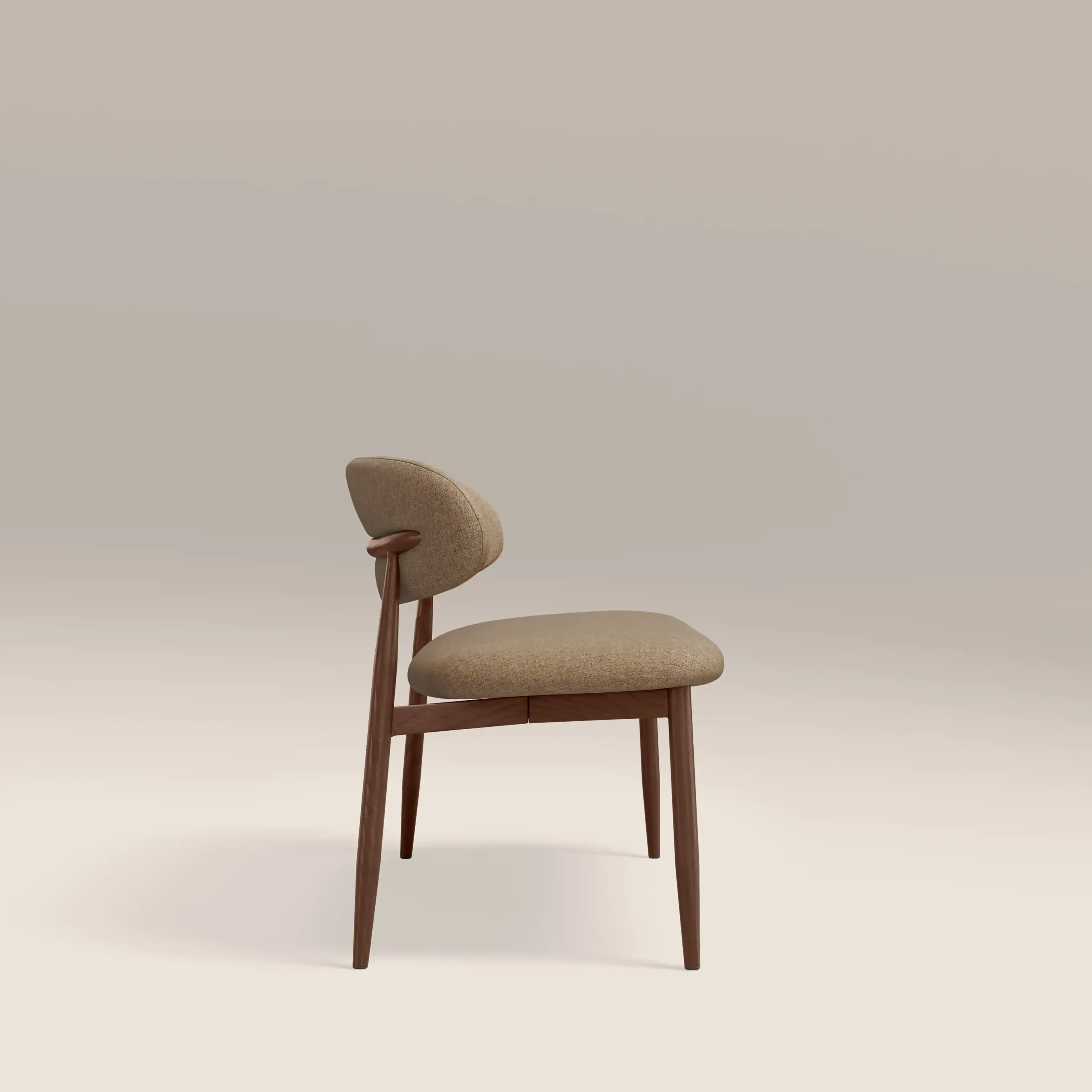 Halston 3 Seater Dining Bench | Latte Sustainable Fabric & Walnut - Image 4