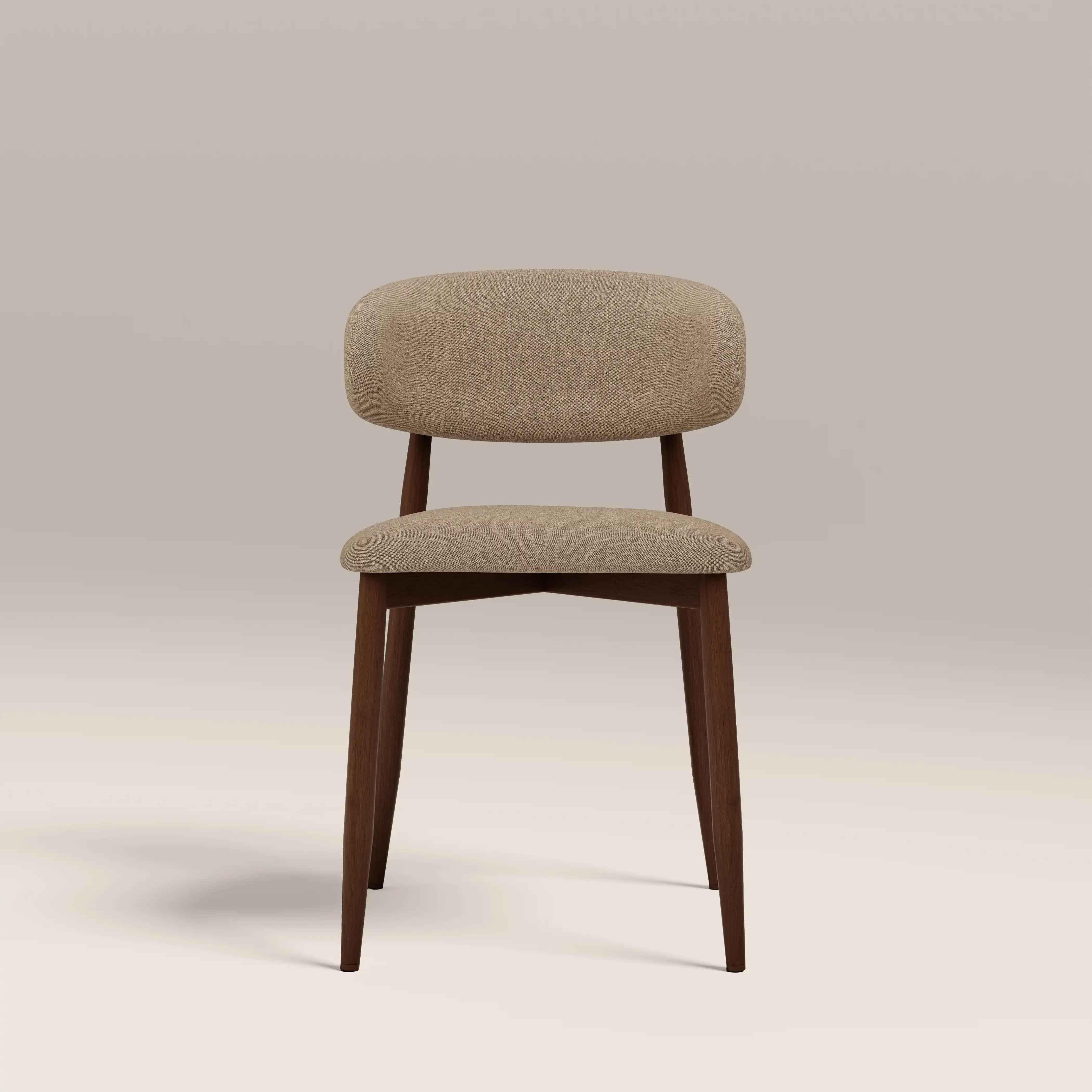 Halston Dining Chair | Latte Sustainable Fabric & Walnut - Image 4