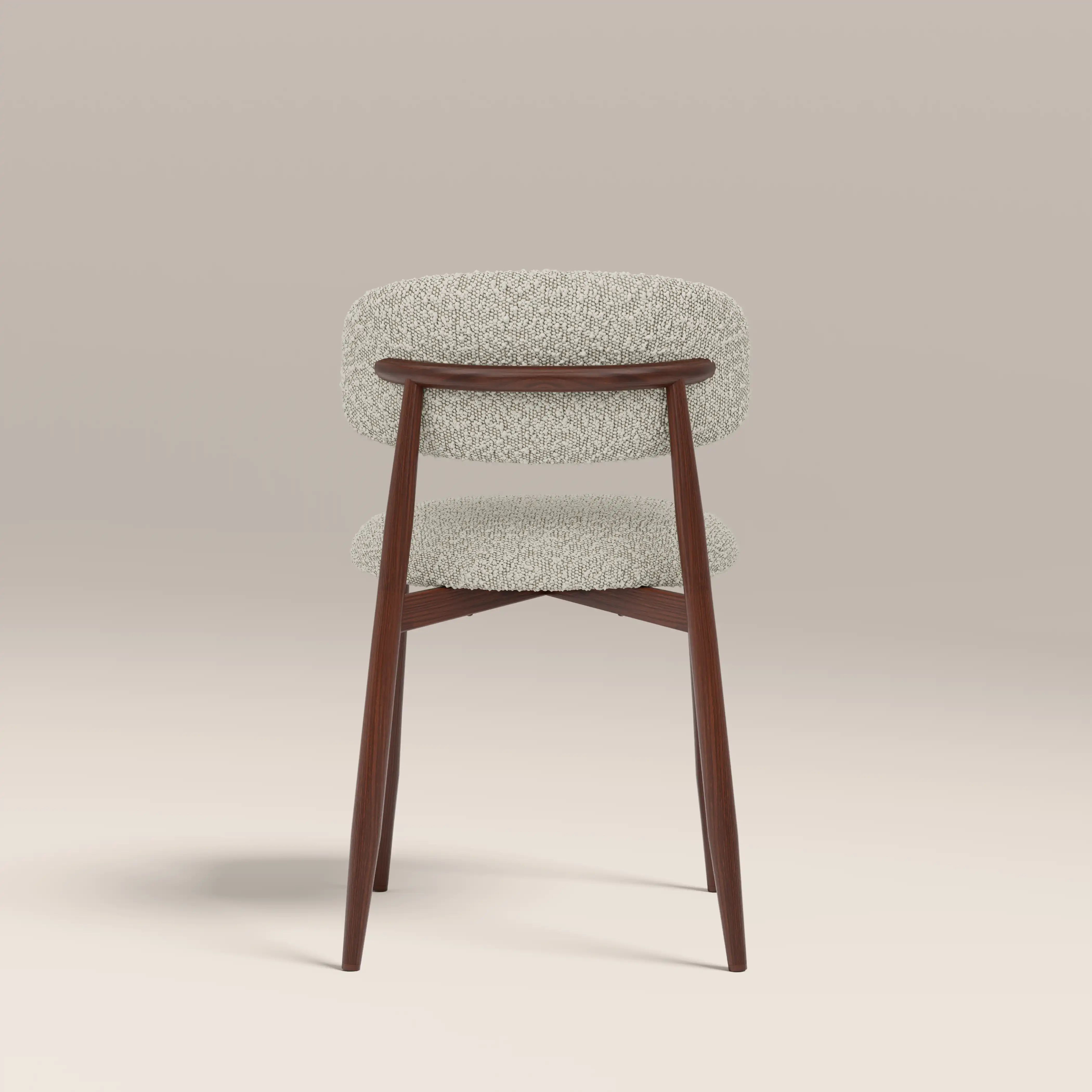 Halston Dining Chair | Speckled Stone Sustainable Boucle & Walnut - Image 7