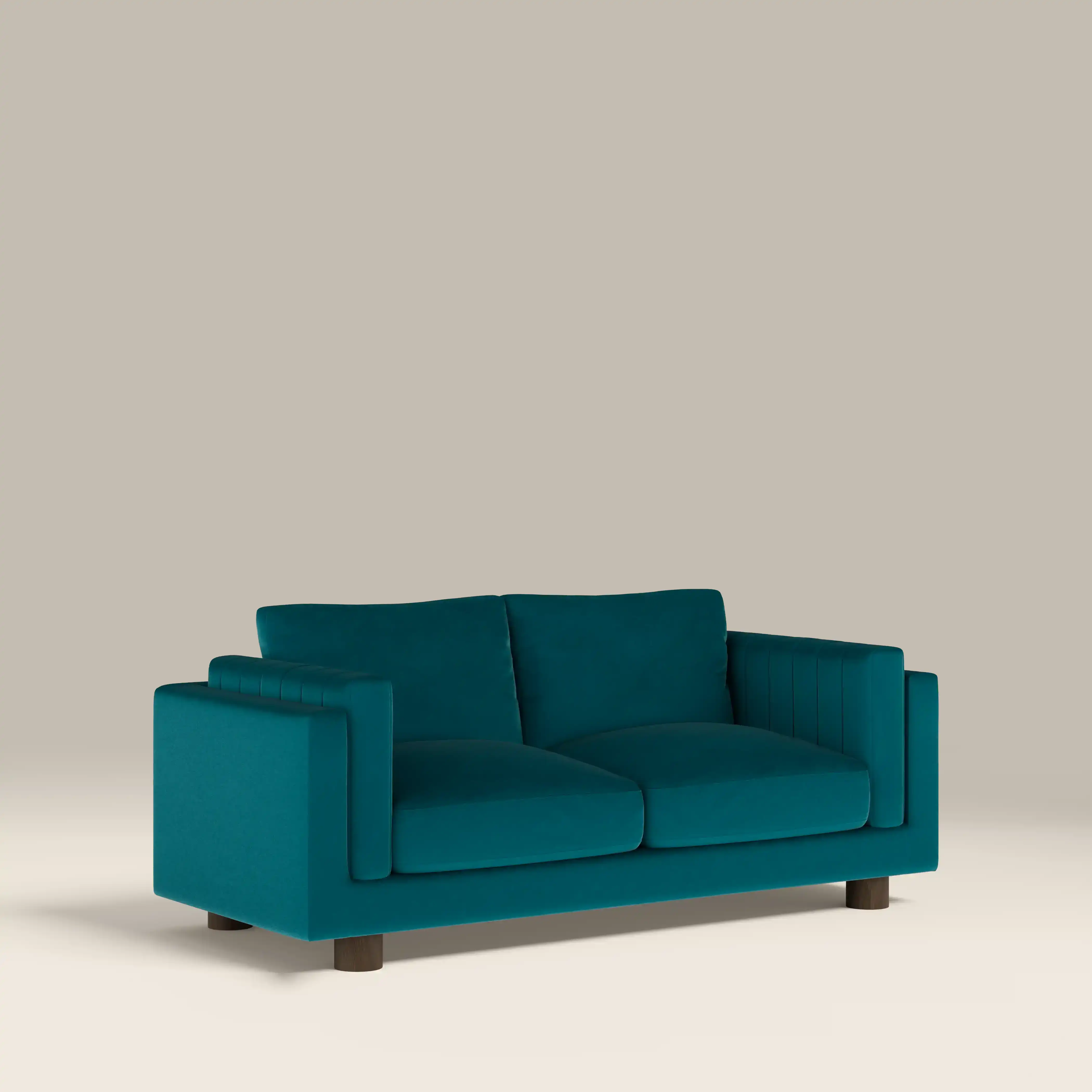 Halton 2 Seater Sofa | Teal Sustainable Velvet - Image 4