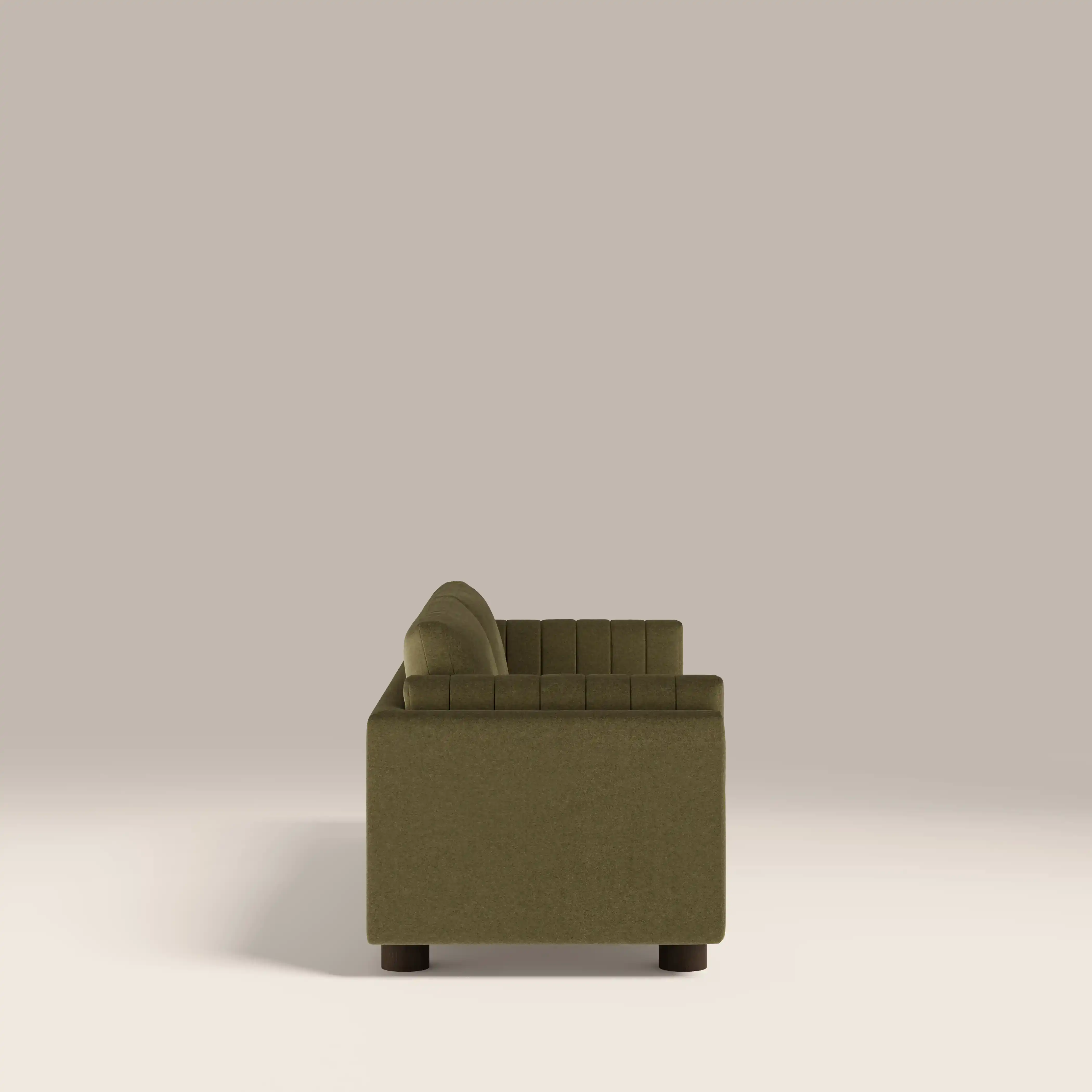 Halton 3 Seater Sofa | Moss Green Sustainable Mohair Velvet - Image 5