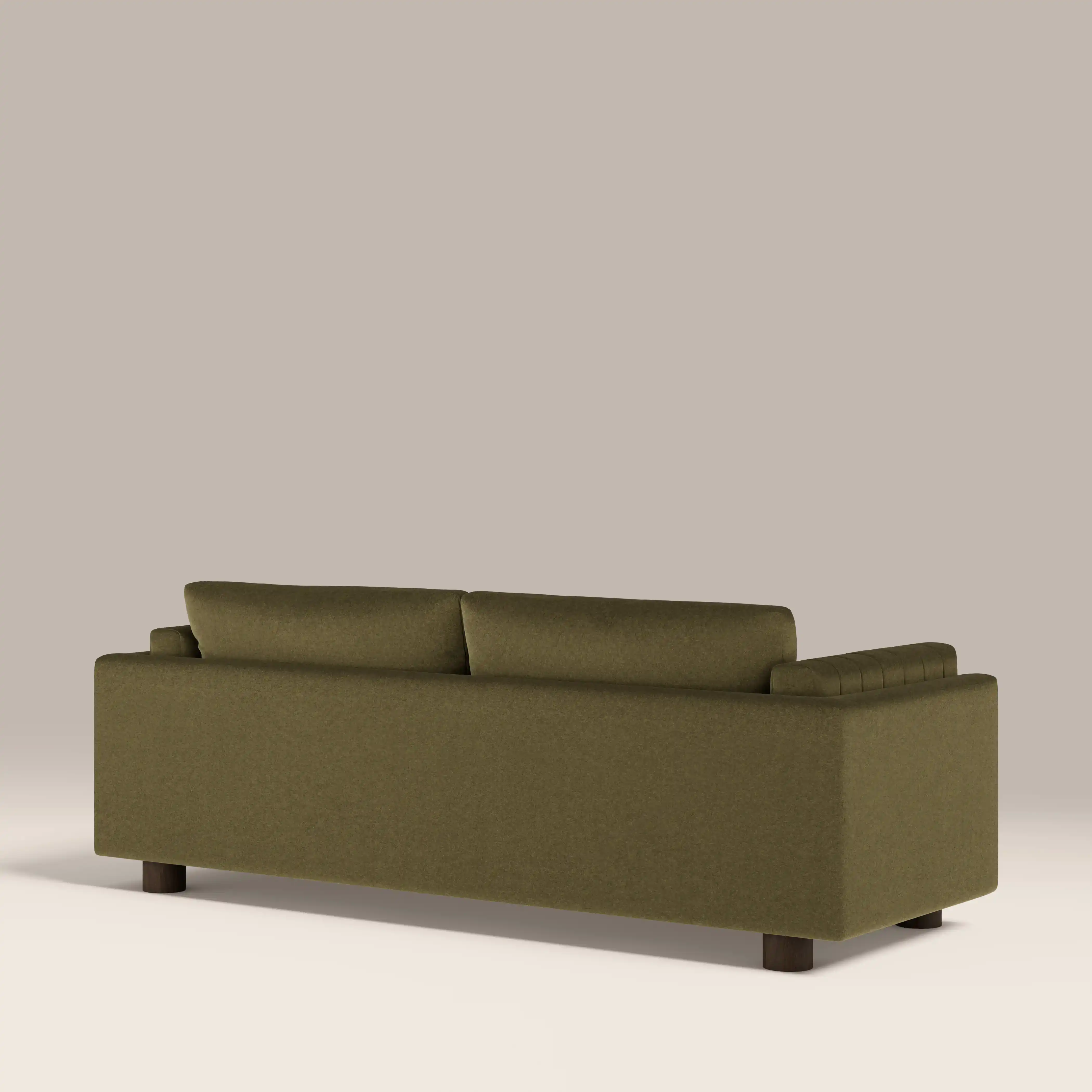 Halton 3 Seater Sofa | Moss Green Sustainable Mohair Velvet - Image 6