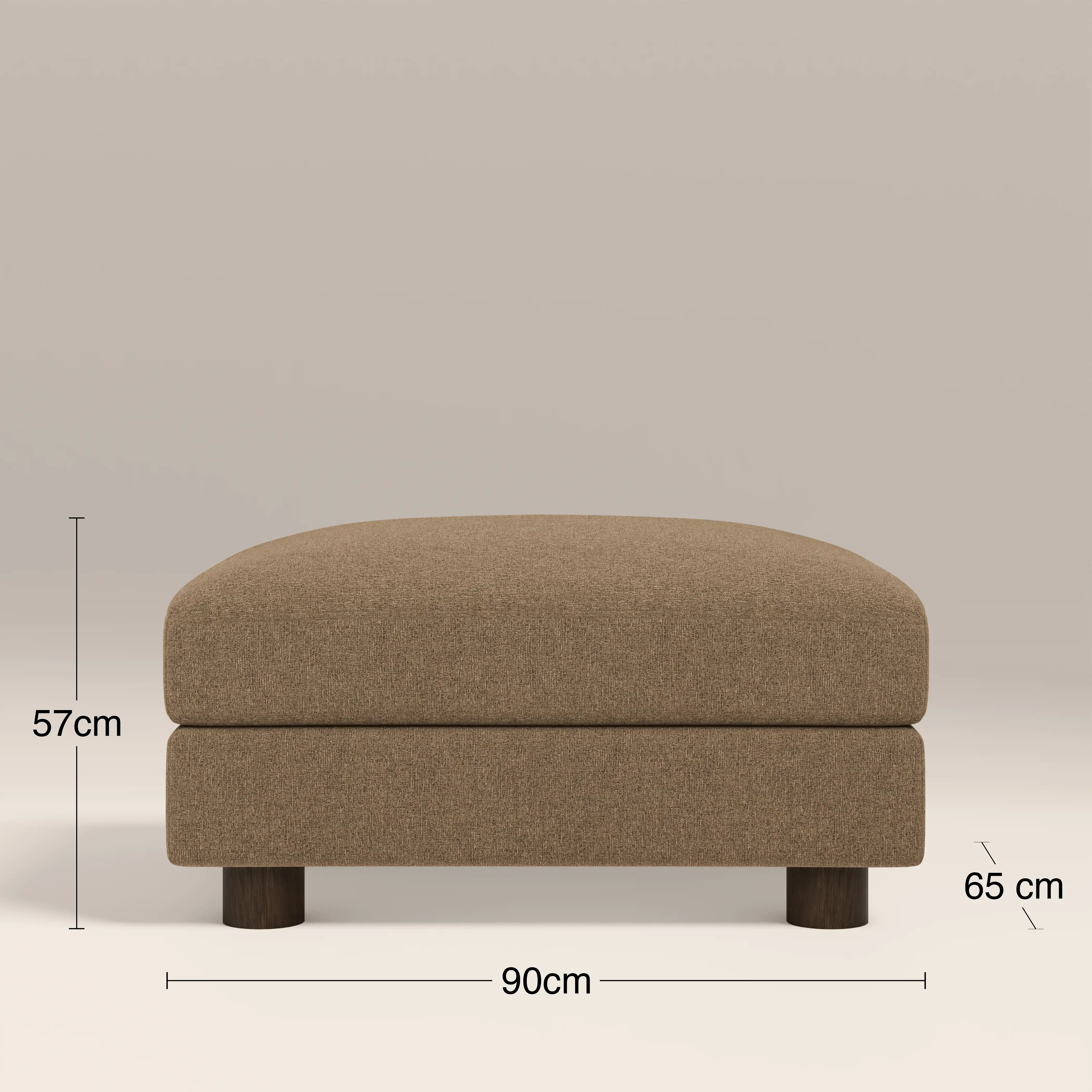 Halton Footstool | Speckled Cappuccino Boucle - Image 5