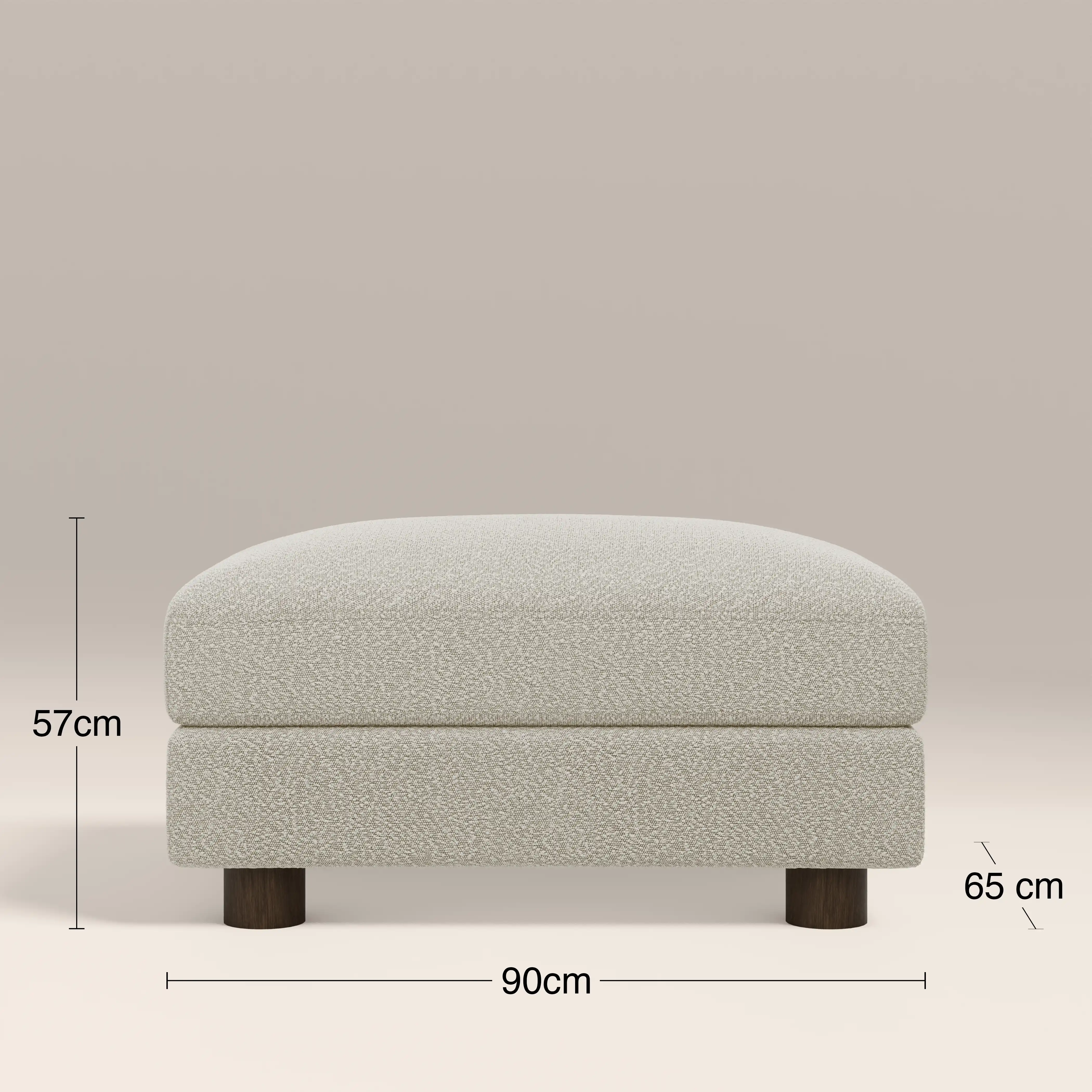 Halton Footstool | Speckled Stone Sustainable Boucle - Image 5