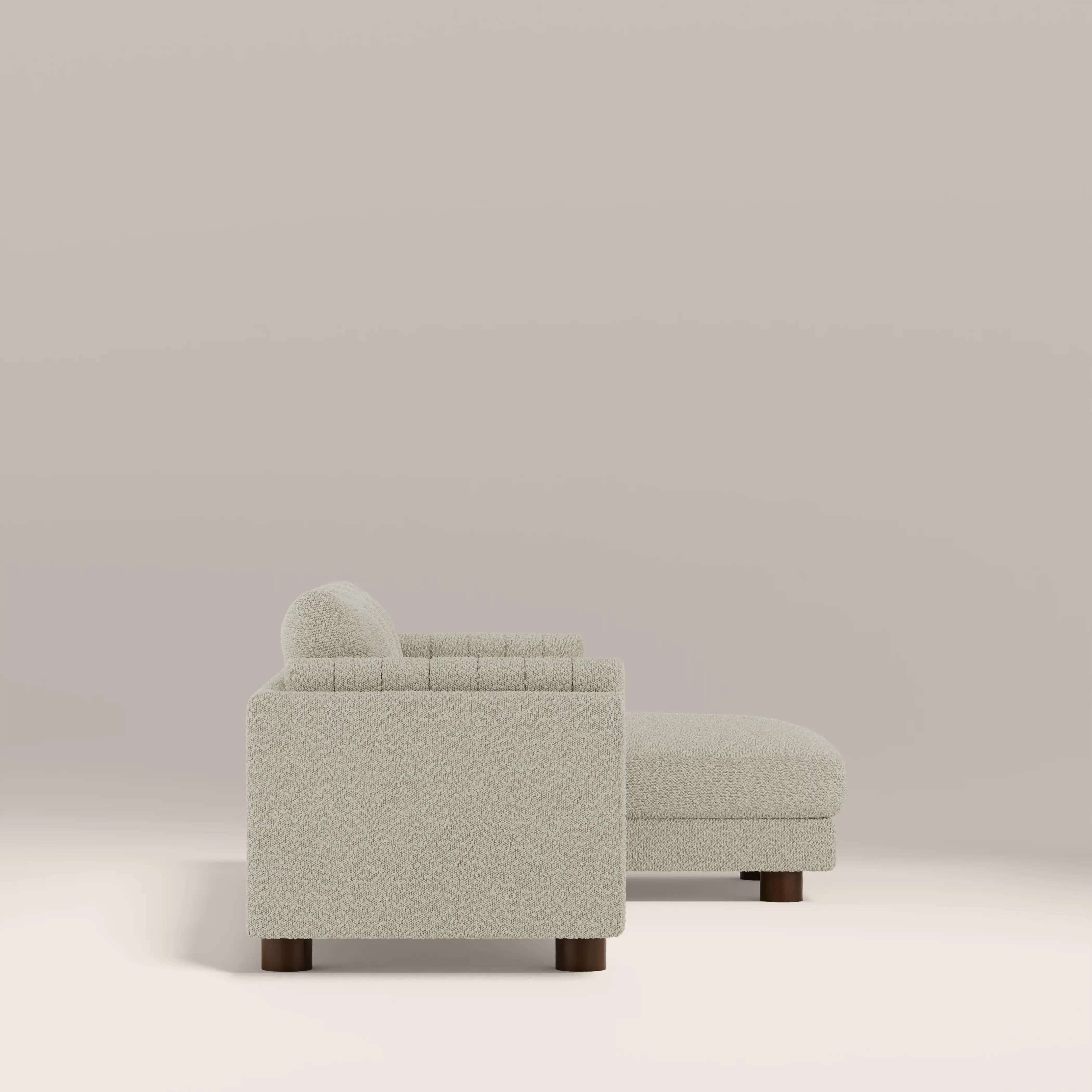 Halton Right Hand Chaise Sofa | Speckled Stone Sustainable Boucle - Image 5