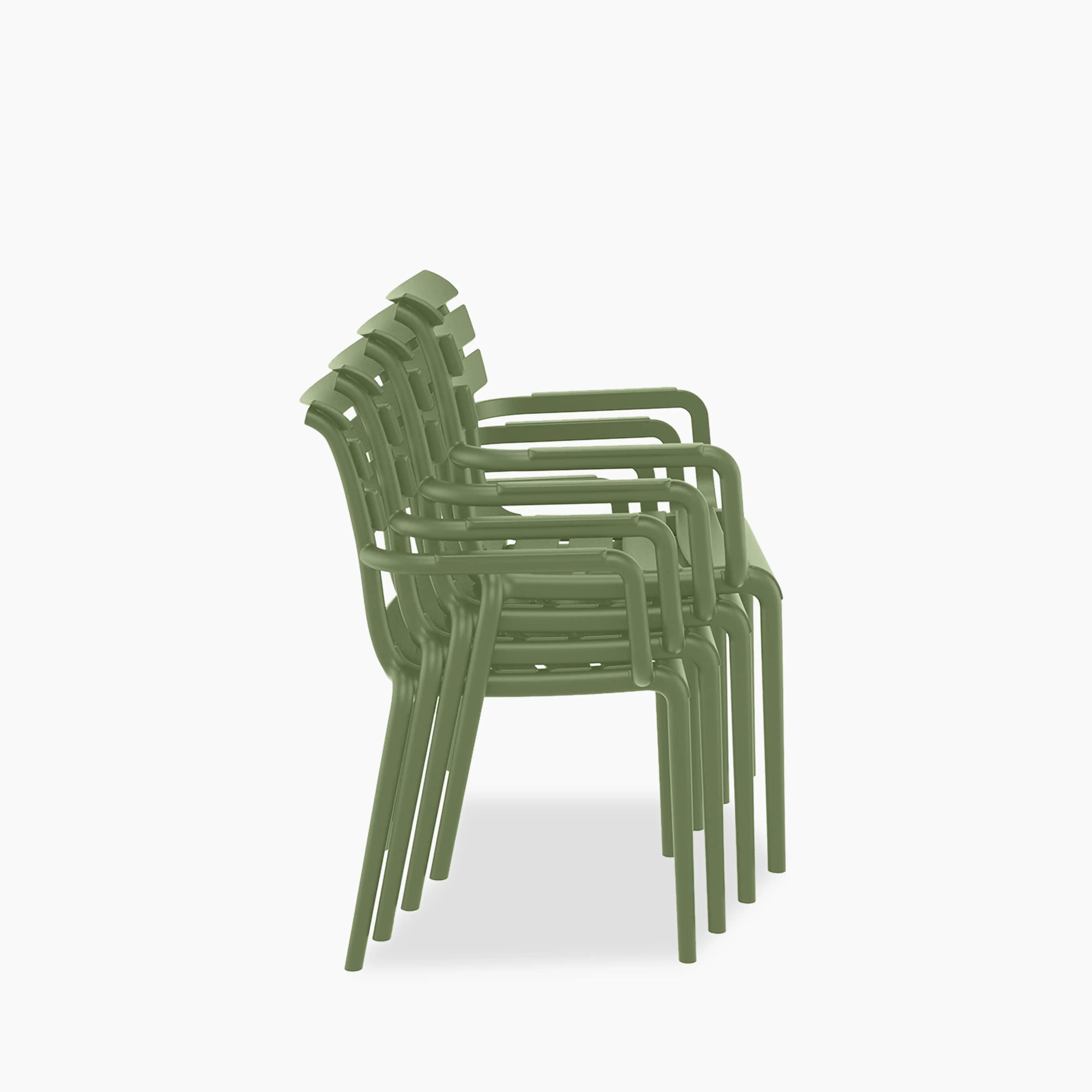 Hampton Stackable Carver Dining Chair | Olive Green - Image 2