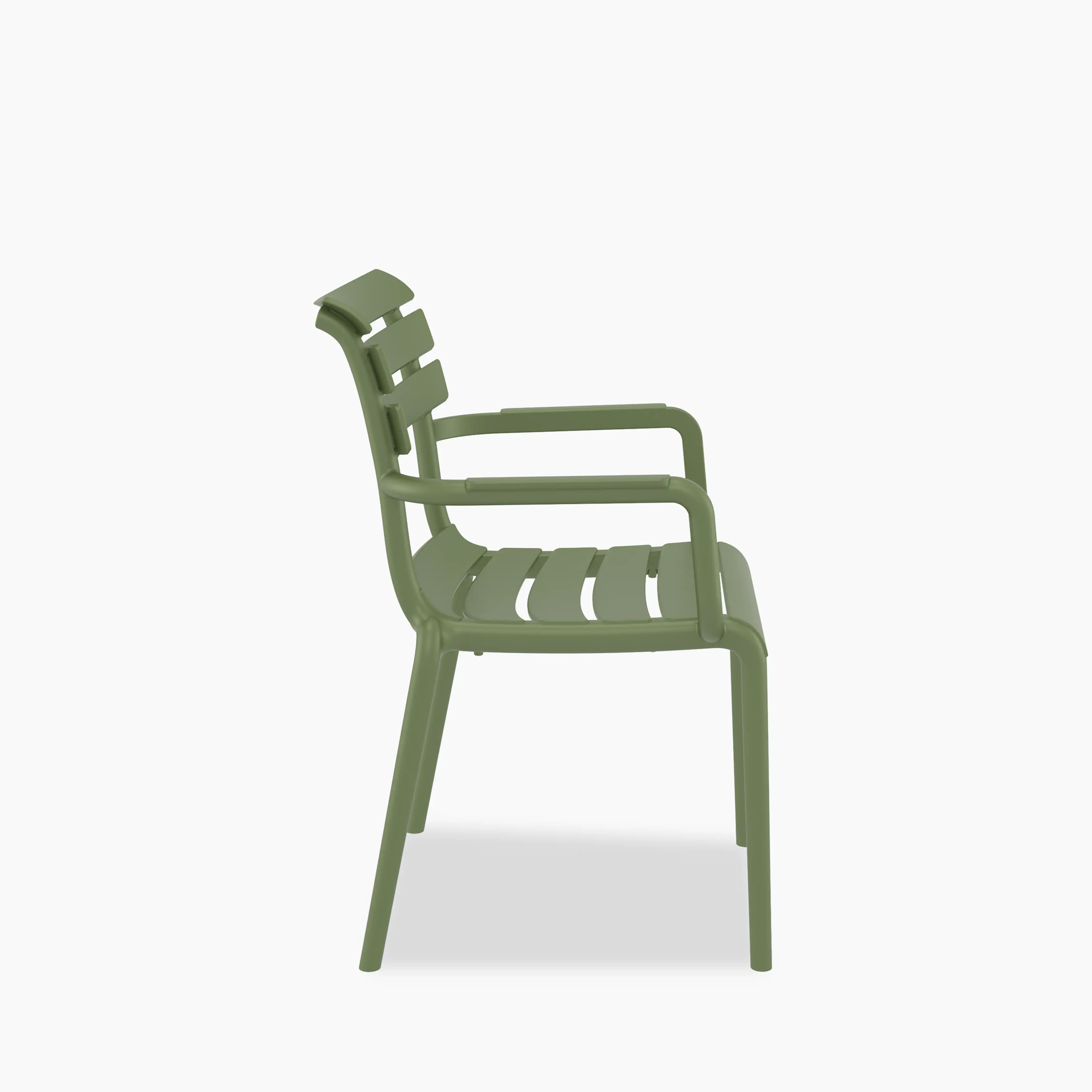Hampton Stackable Carver Dining Chair | Olive Green - Image 3