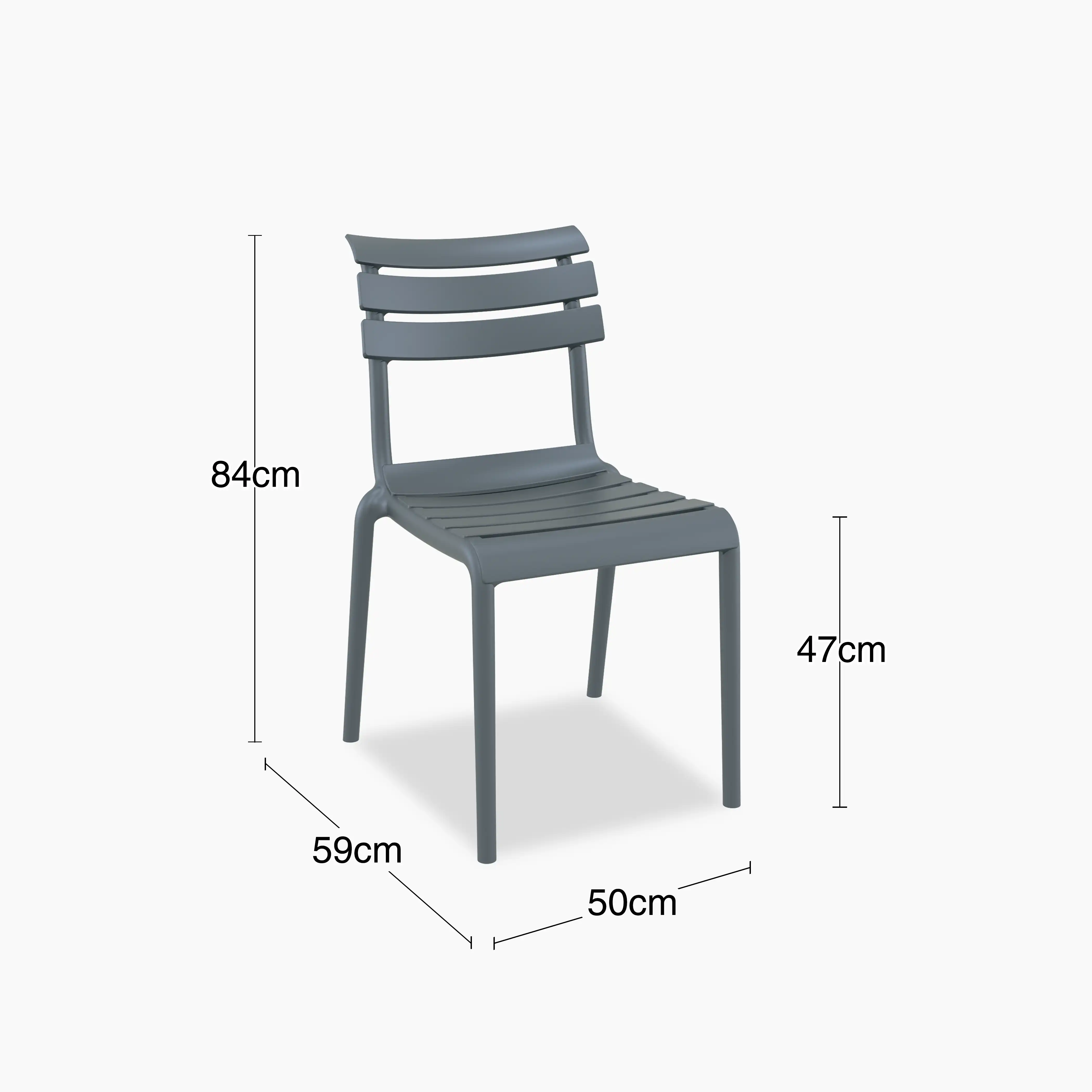 Hampton Stackable Dining Chair | Grey - Image 7