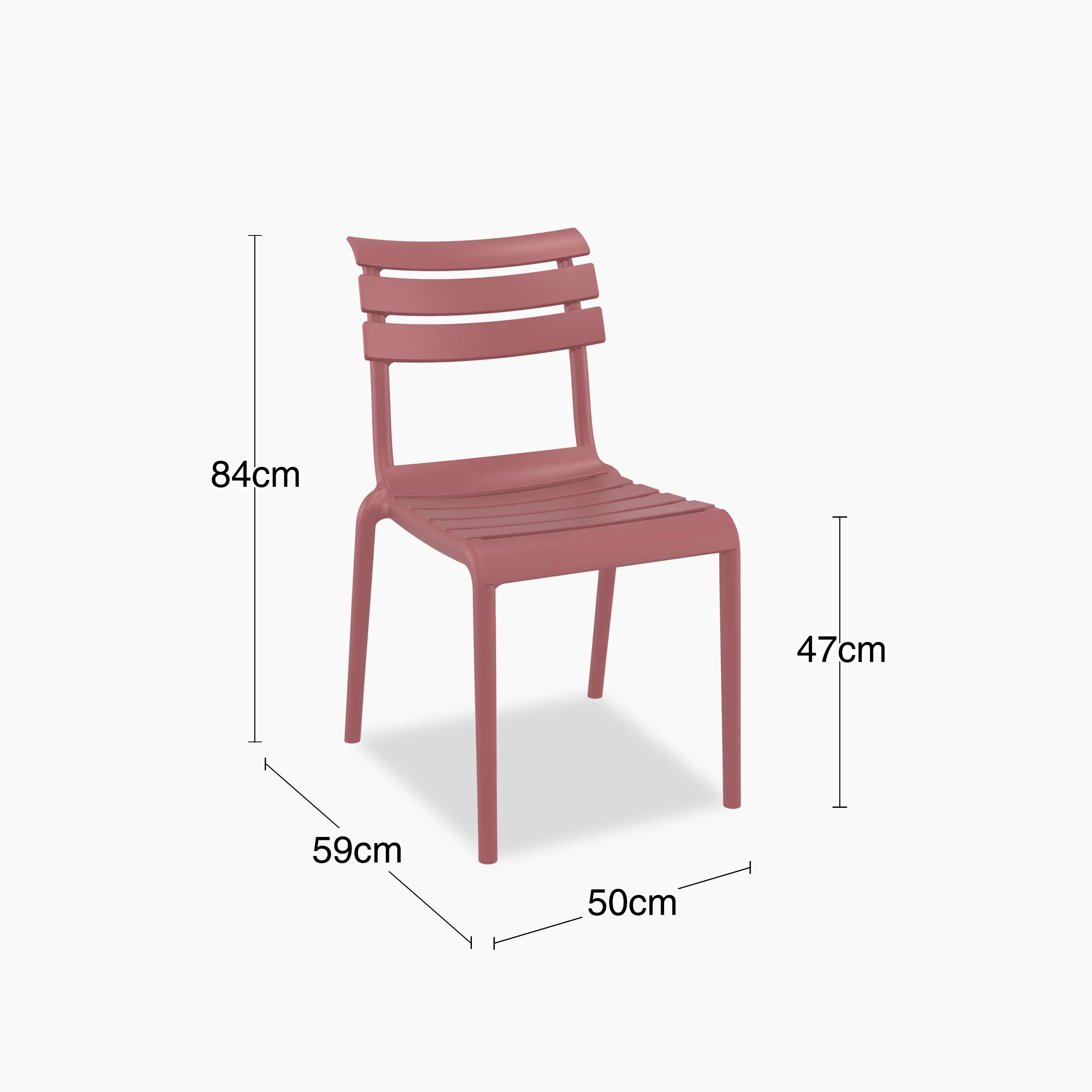Hampton Stackable Dining Chair | Marsala Pink - Image 6