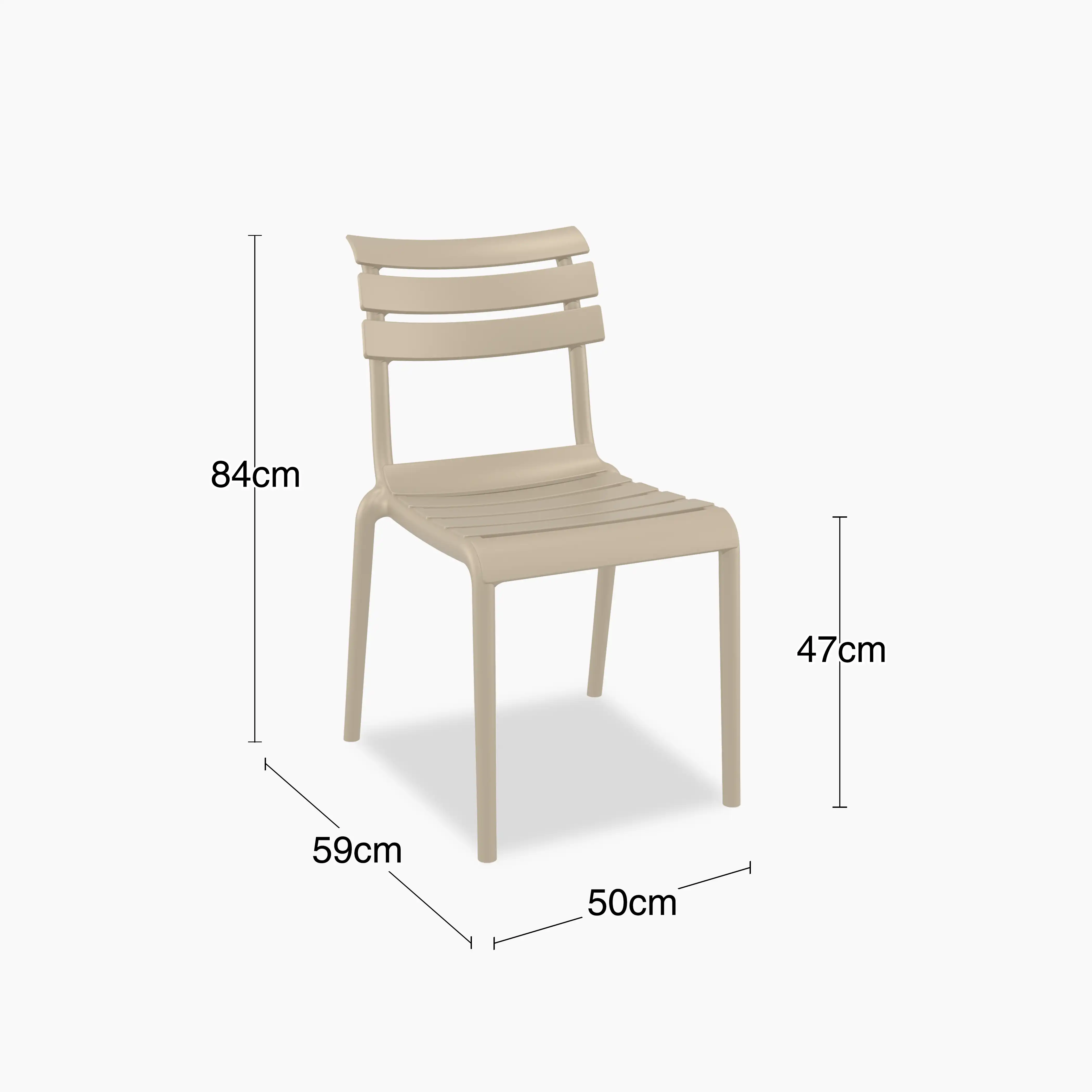 Hampton Stackable Dining Chair | Taupe - Image 6