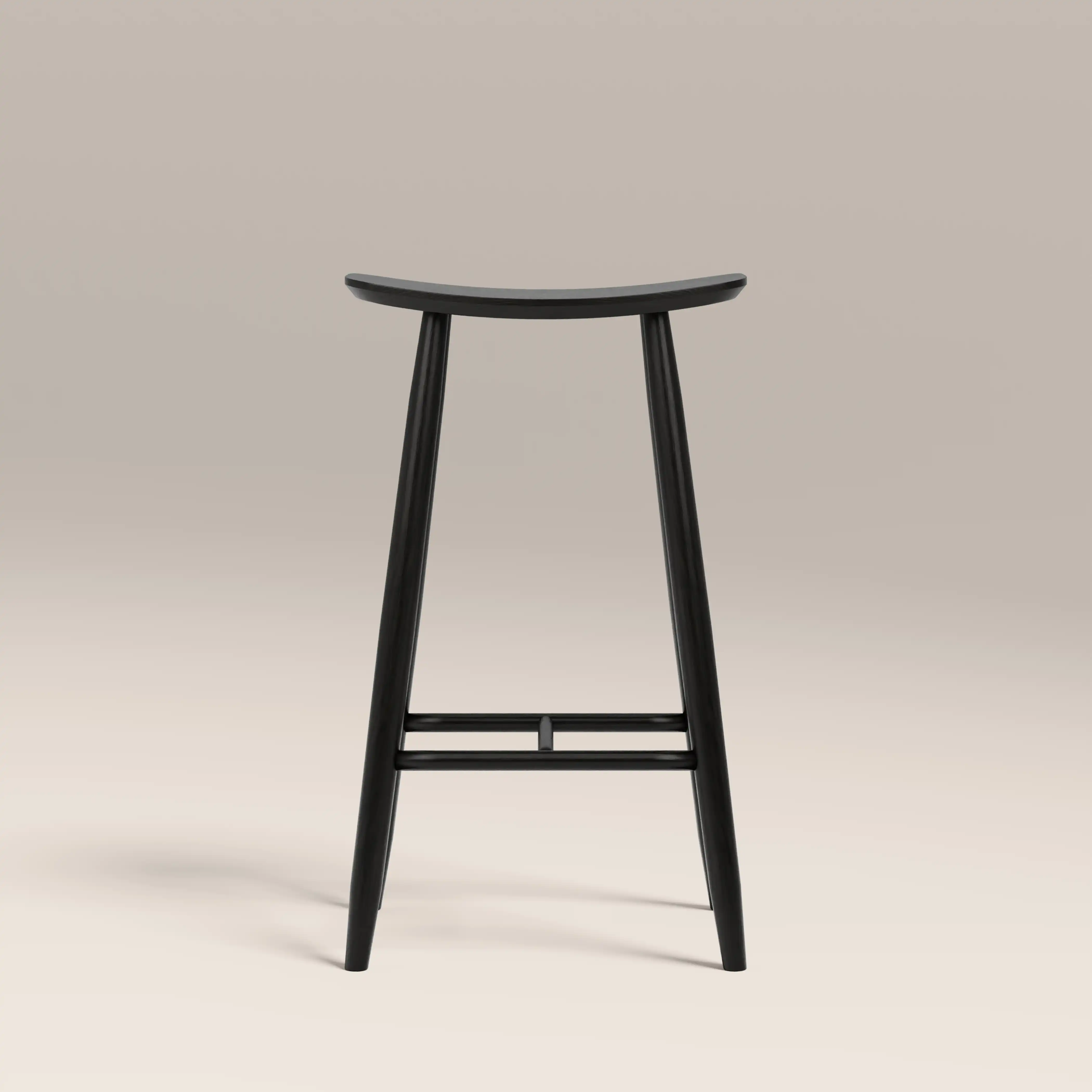 Hatton Wooden Bar Stool | Black - Image 6