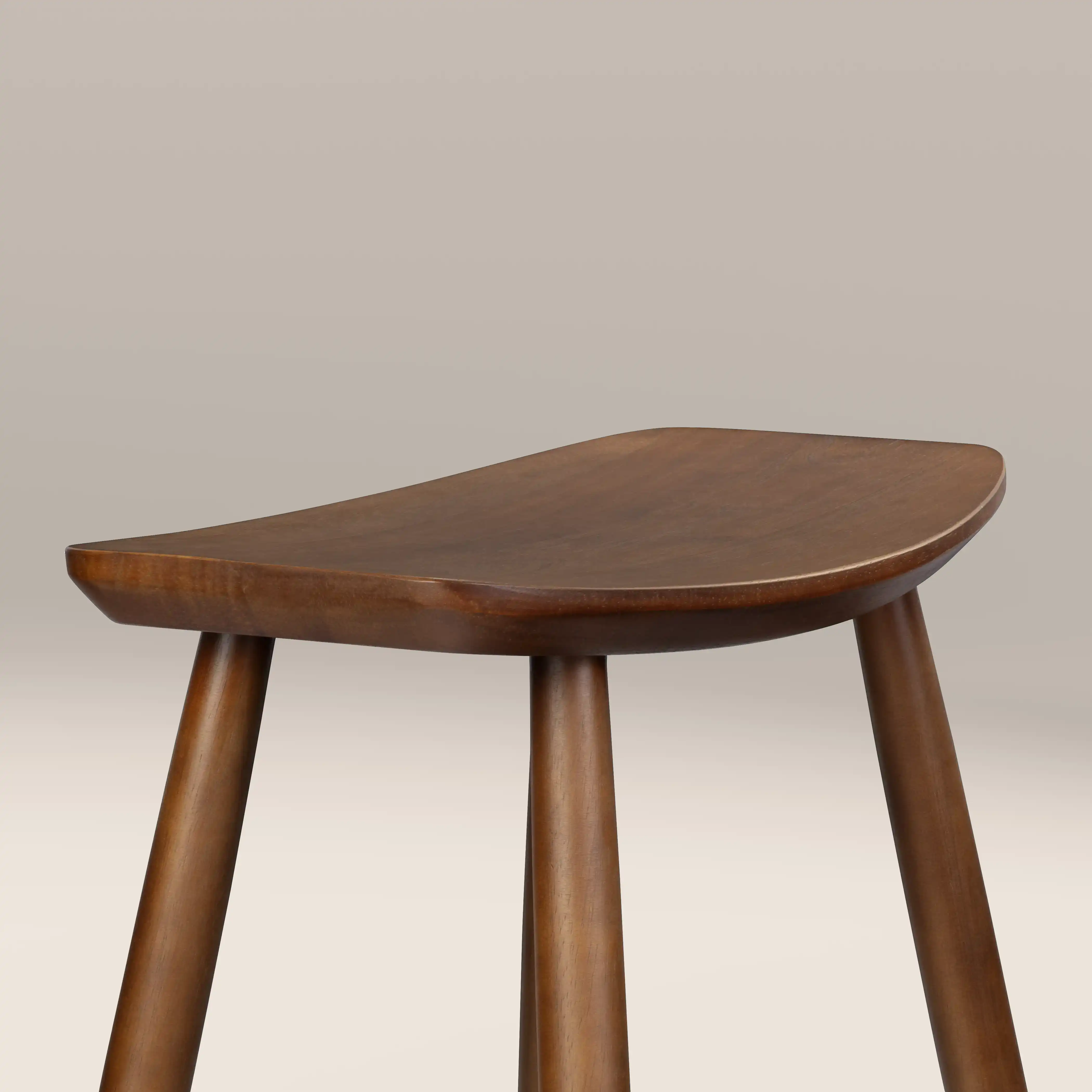 Hatton Wooden Bar Stool | Walnut - Image 5