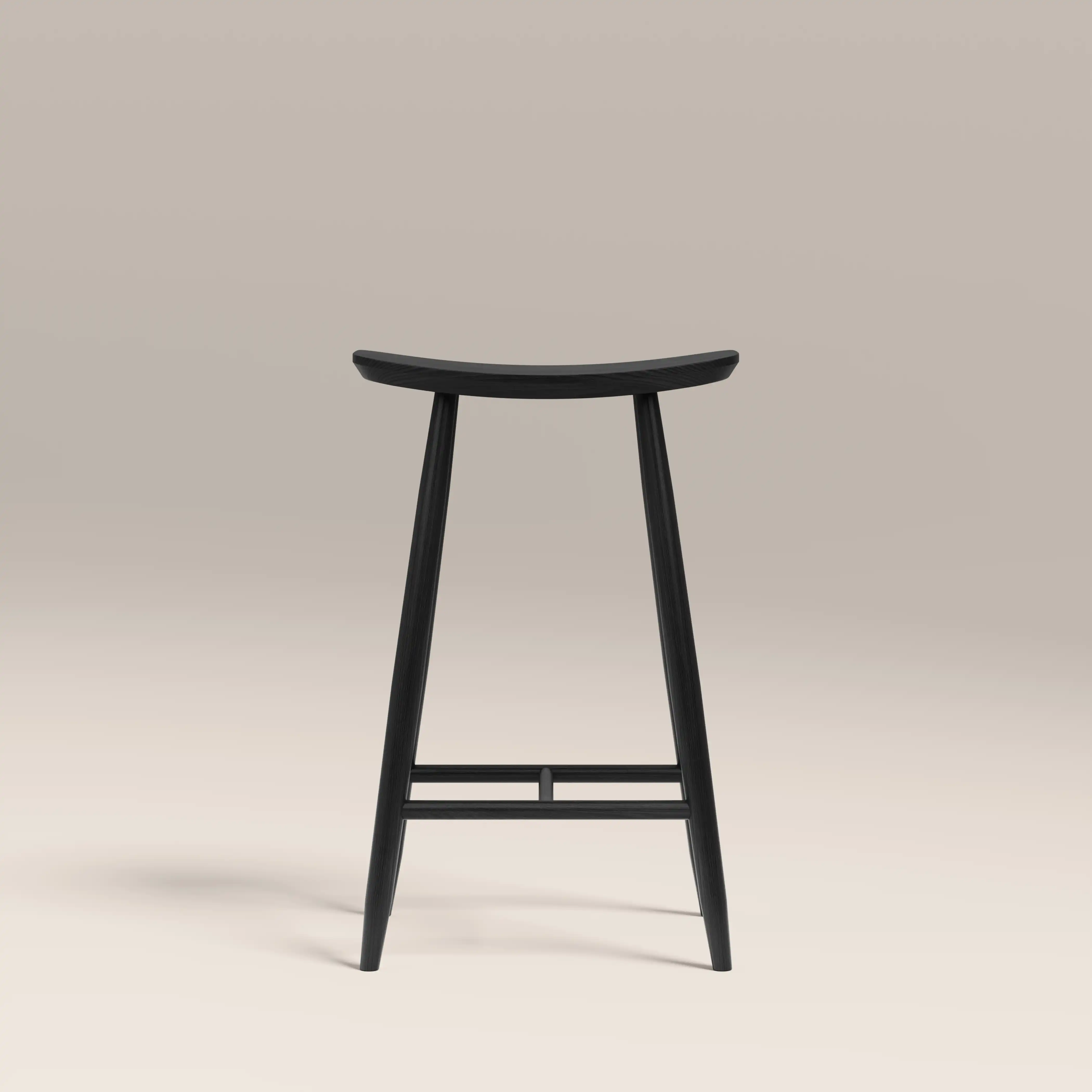 Hatton Wooden Kitchen Stool | Black - Image 3
