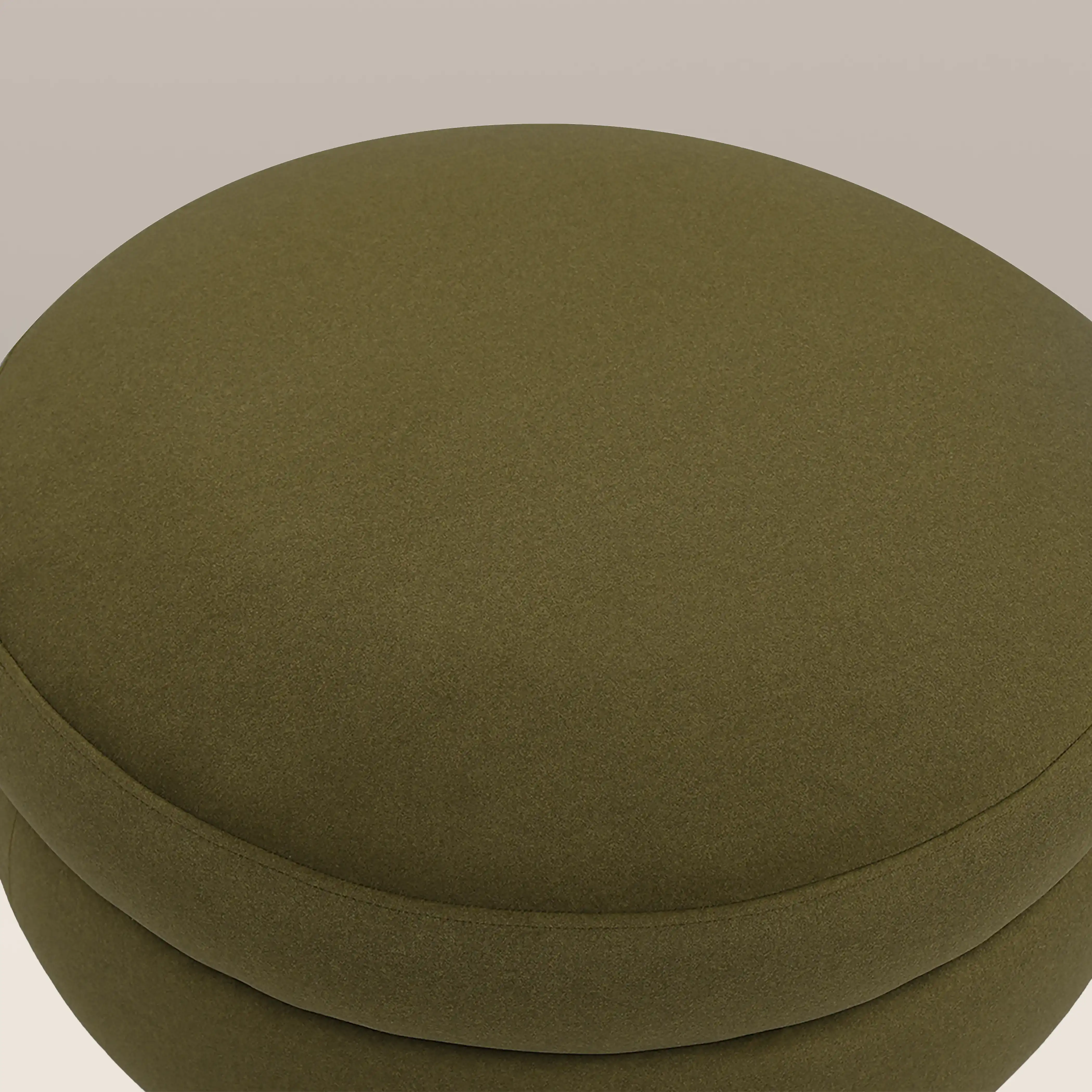 Hazel Footstool | Moss Green Sustainable Mohair Velvet & Natural - Image 6