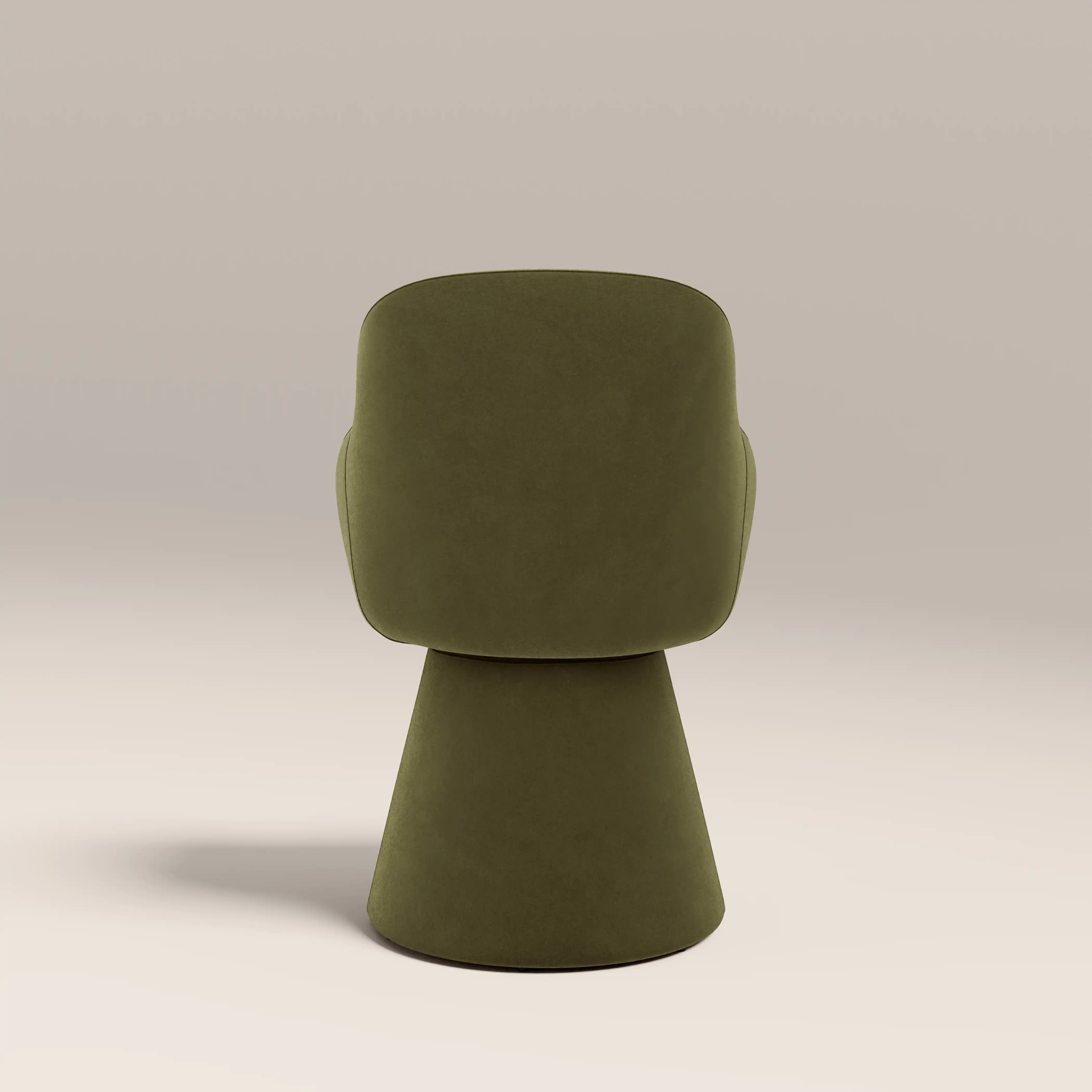 Herman Swivel Carver Dining Chair | Moss Green Sustainable Mohair Velvet - Image 7
