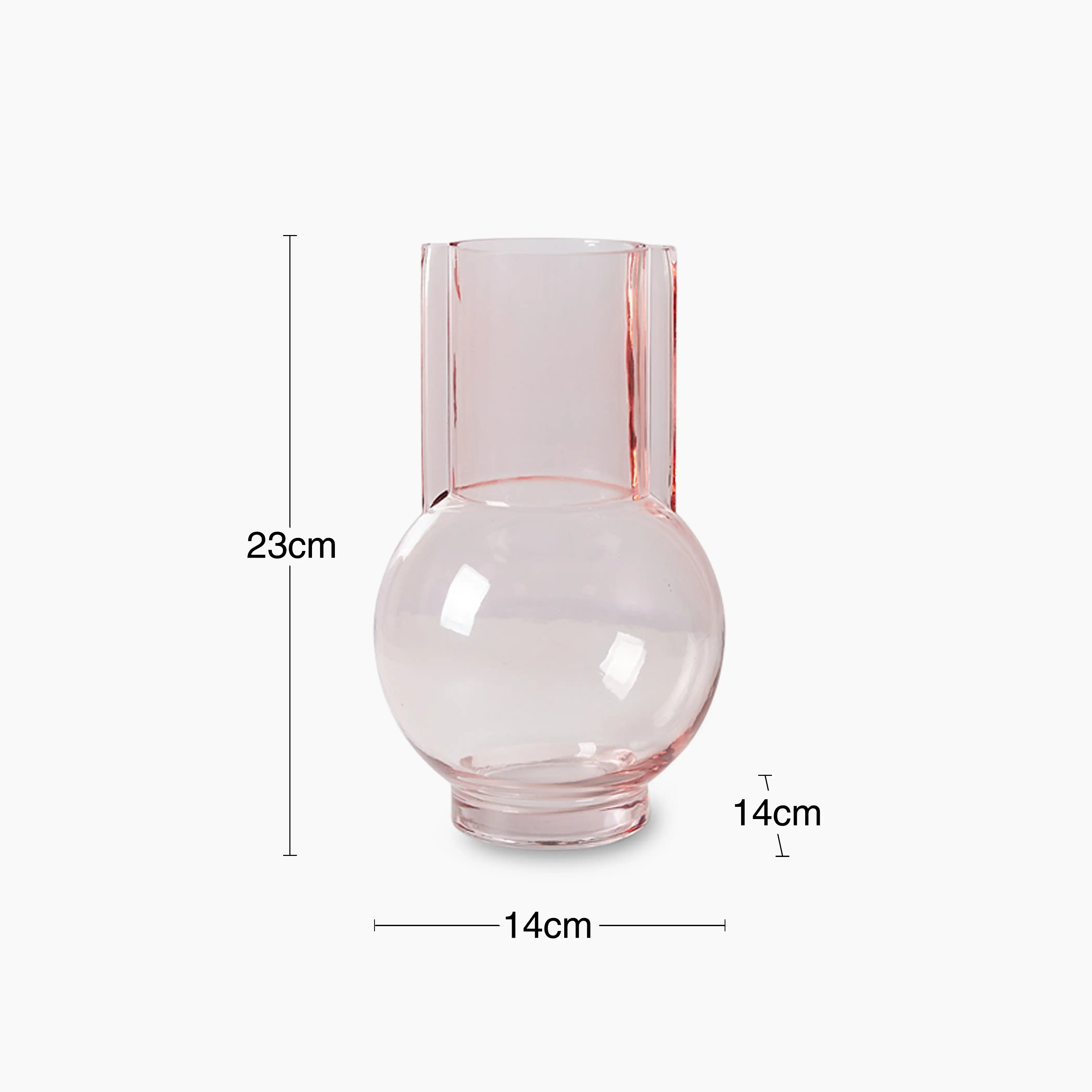 HKliving Glass Vase | Sundae Pink - Image 4