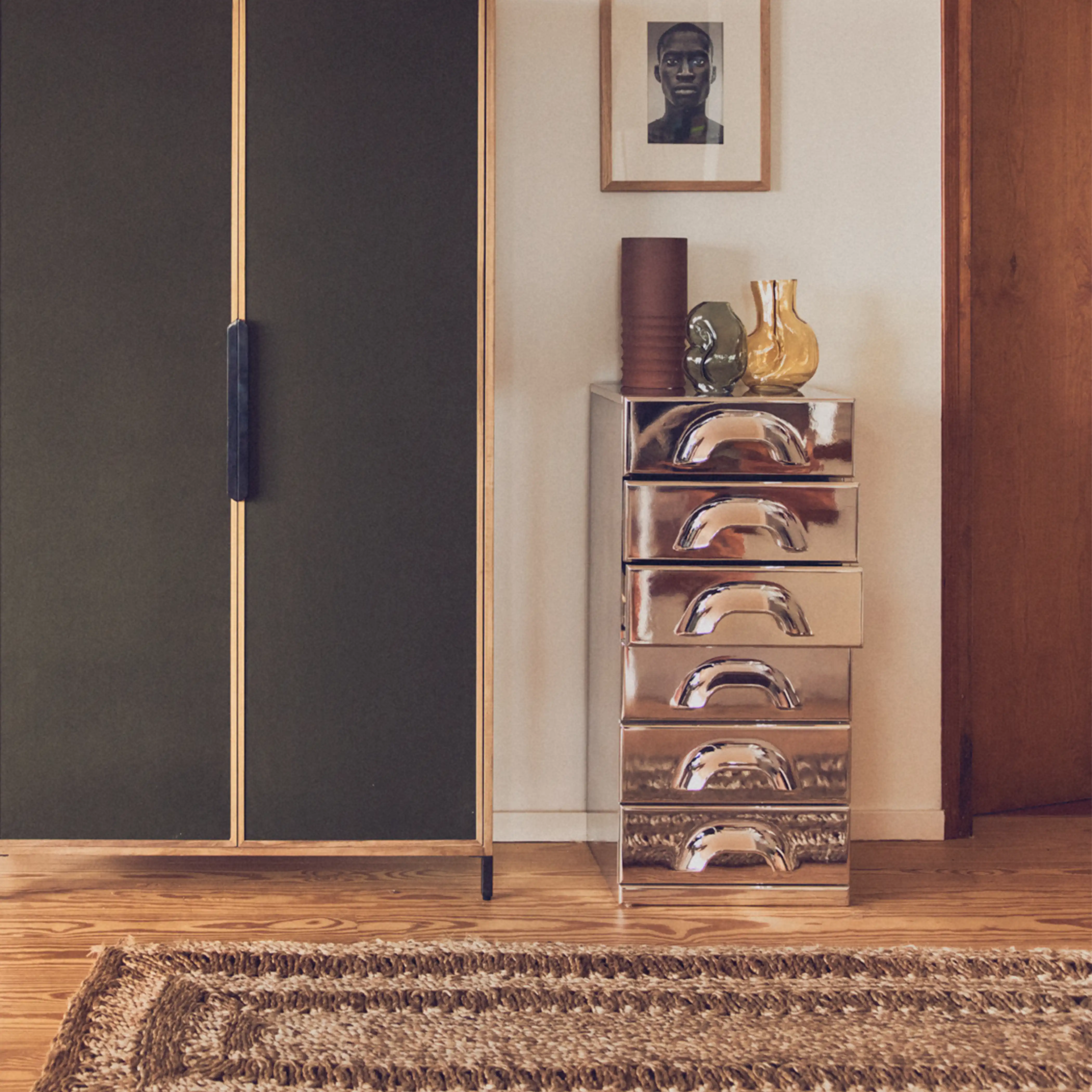 HKliving Gleam Glass Vase | Amber - Image 4