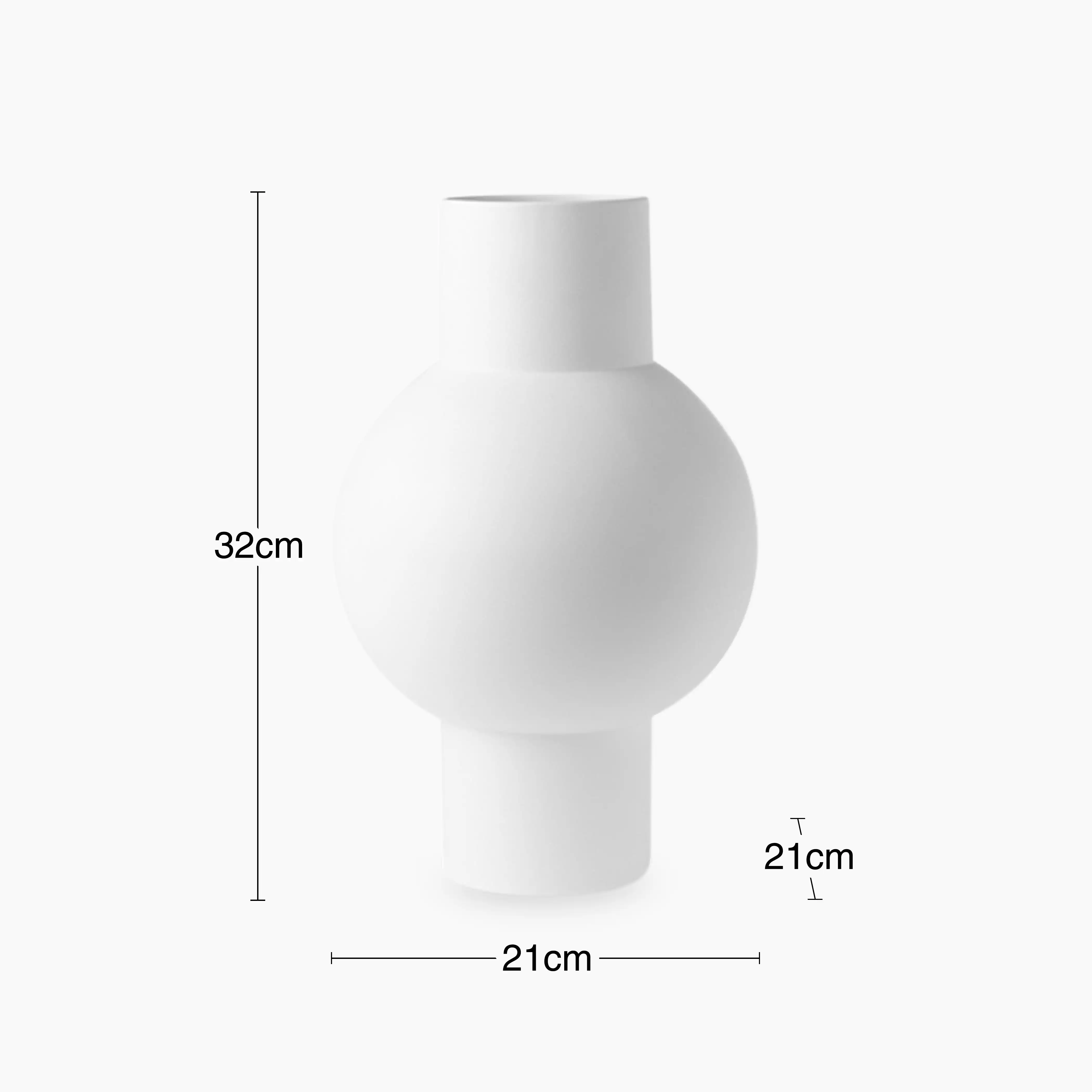 HKliving Matt Vase | White - Image 5