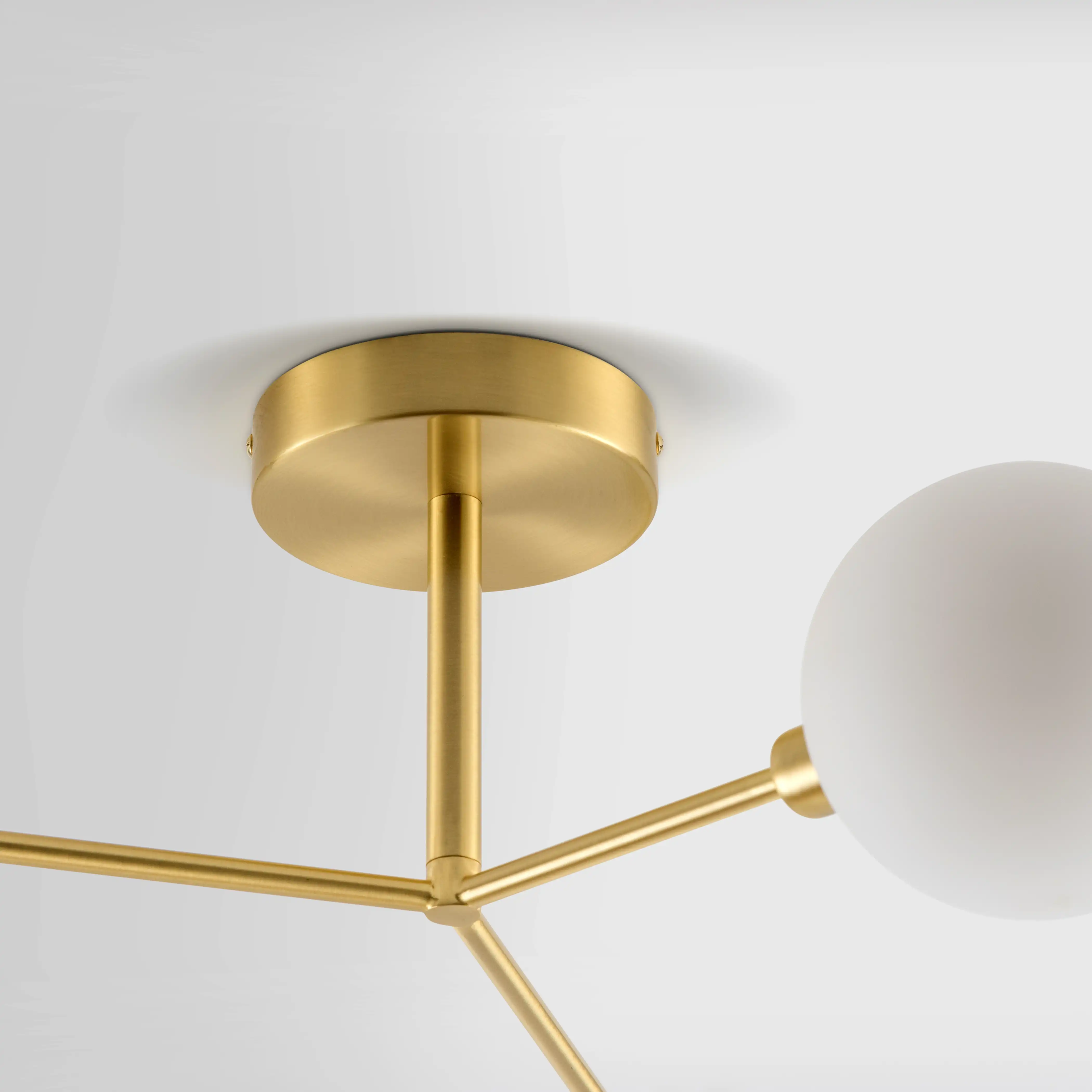 houseof 3 Light Flush Ceiling Light | Brass - Image 7