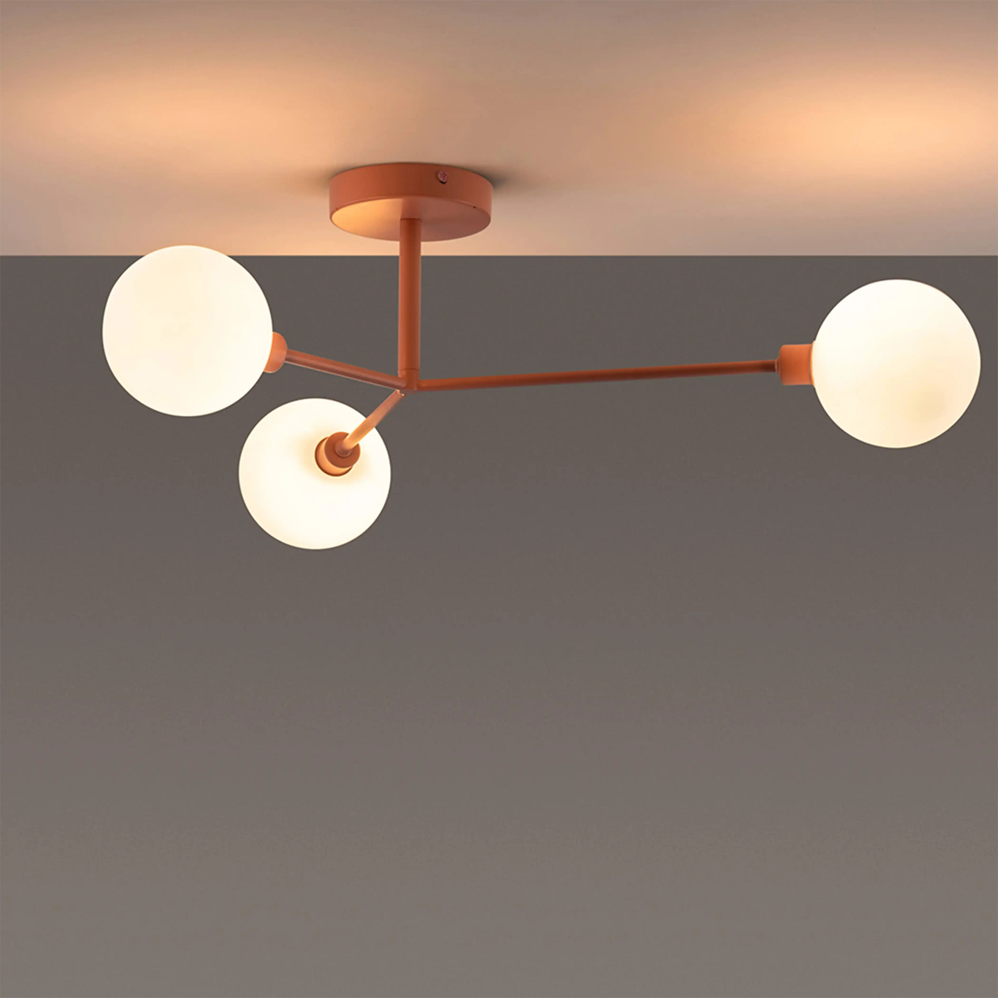 houseof 3 Light Flush Ceiling Light | Pink - Image 2
