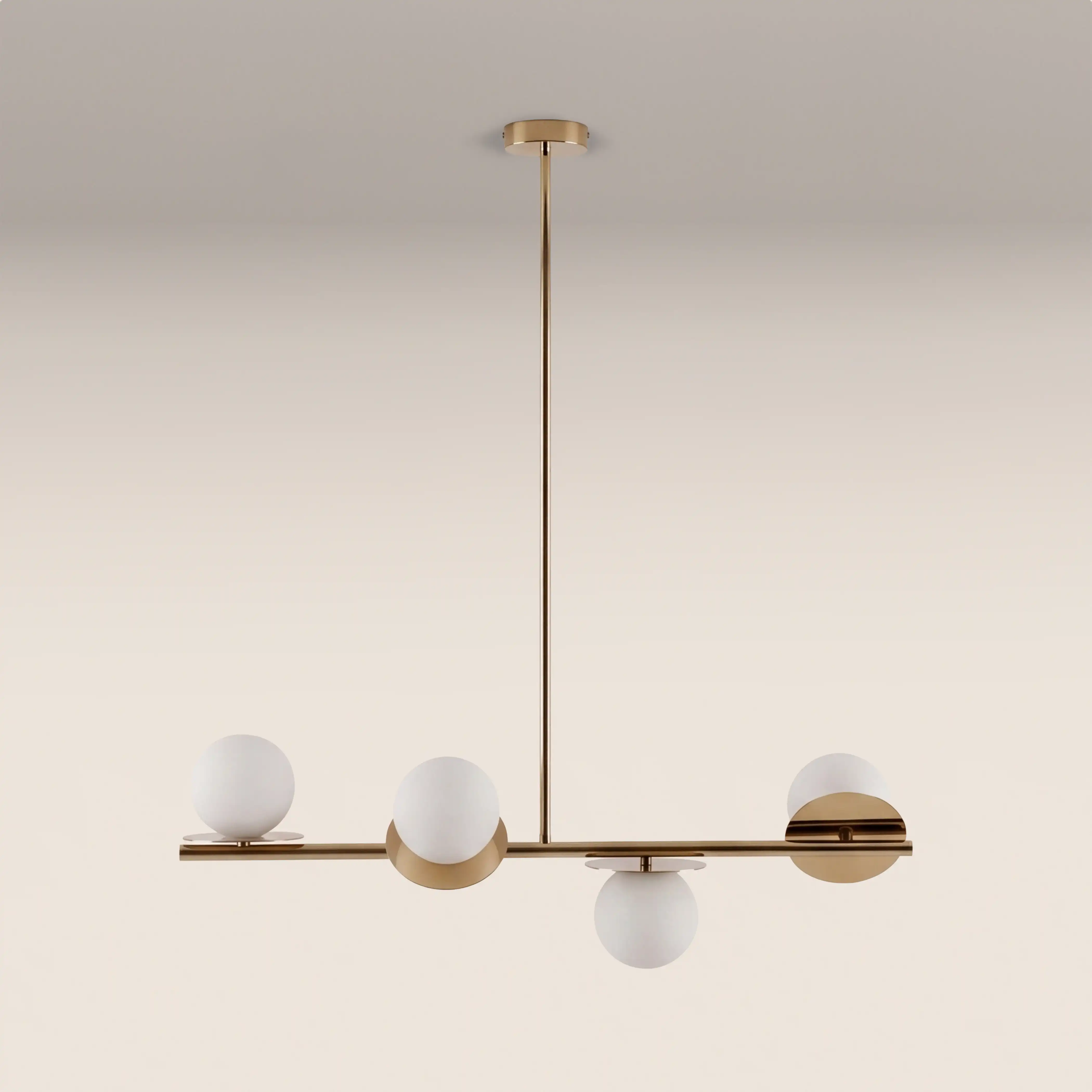 houseof 4 Plate Pendant Light | Brass