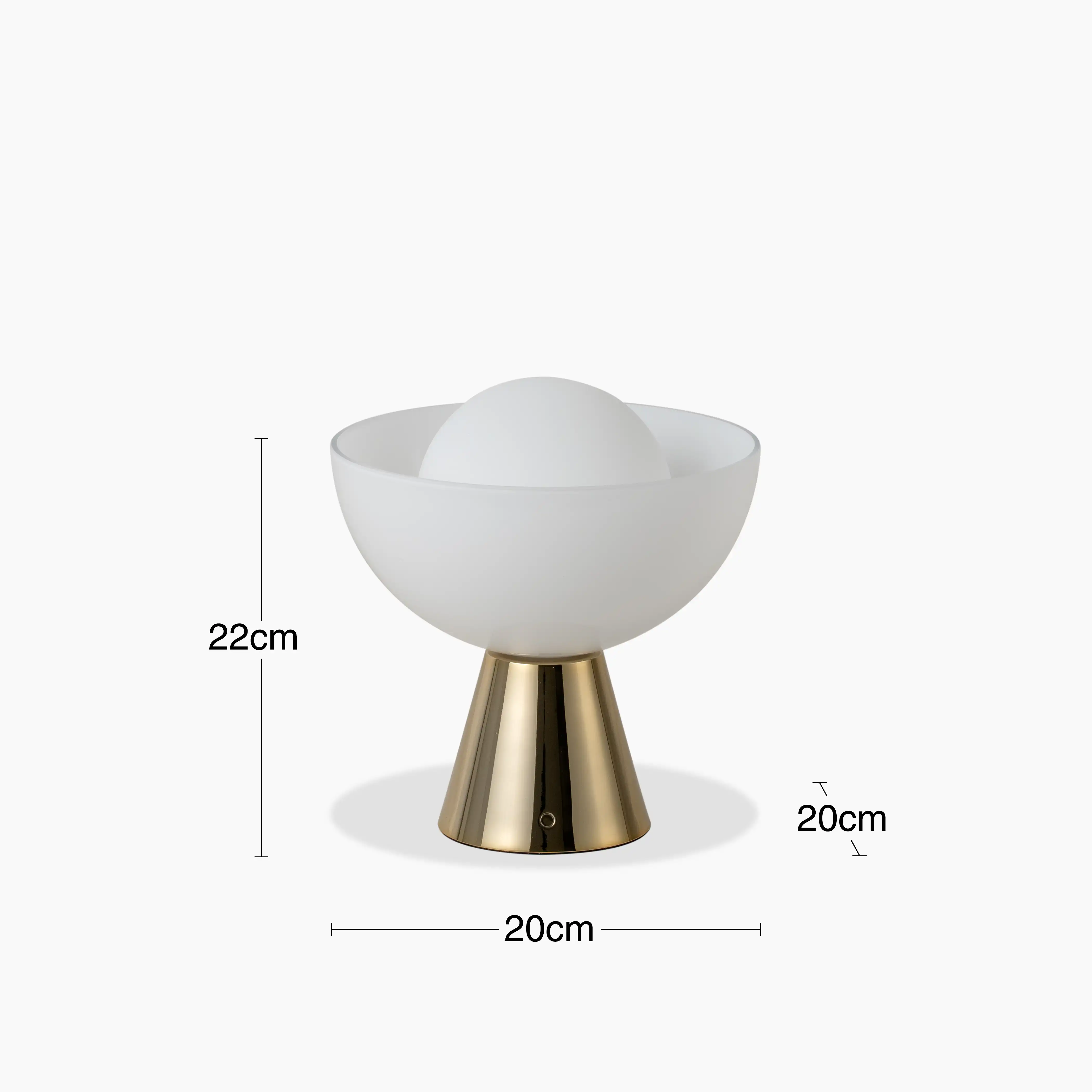 houseof Bowl Cordless Table Lamp | Brass - Image 7