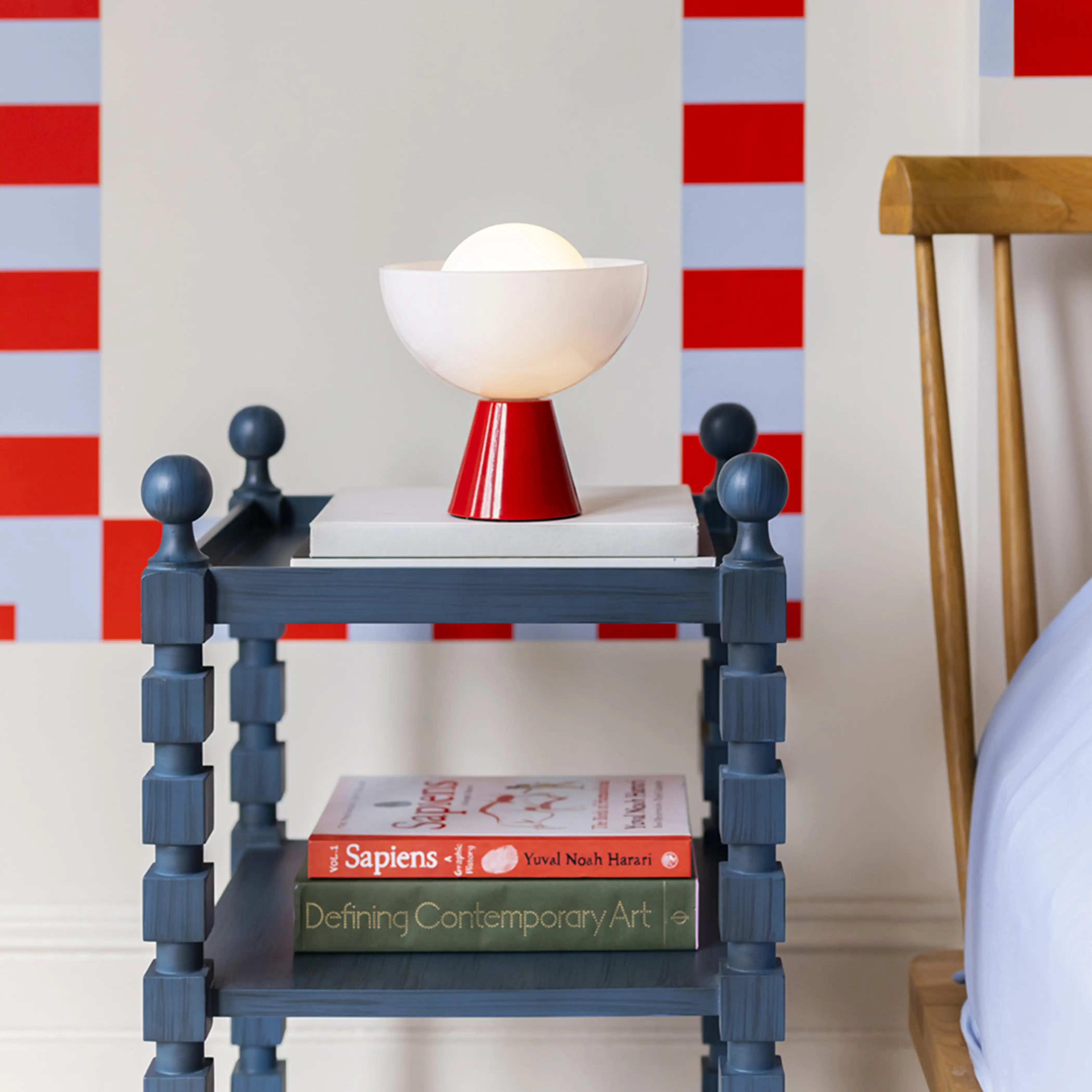 houseof Bowl Cordless Table Lamp | Jam Red