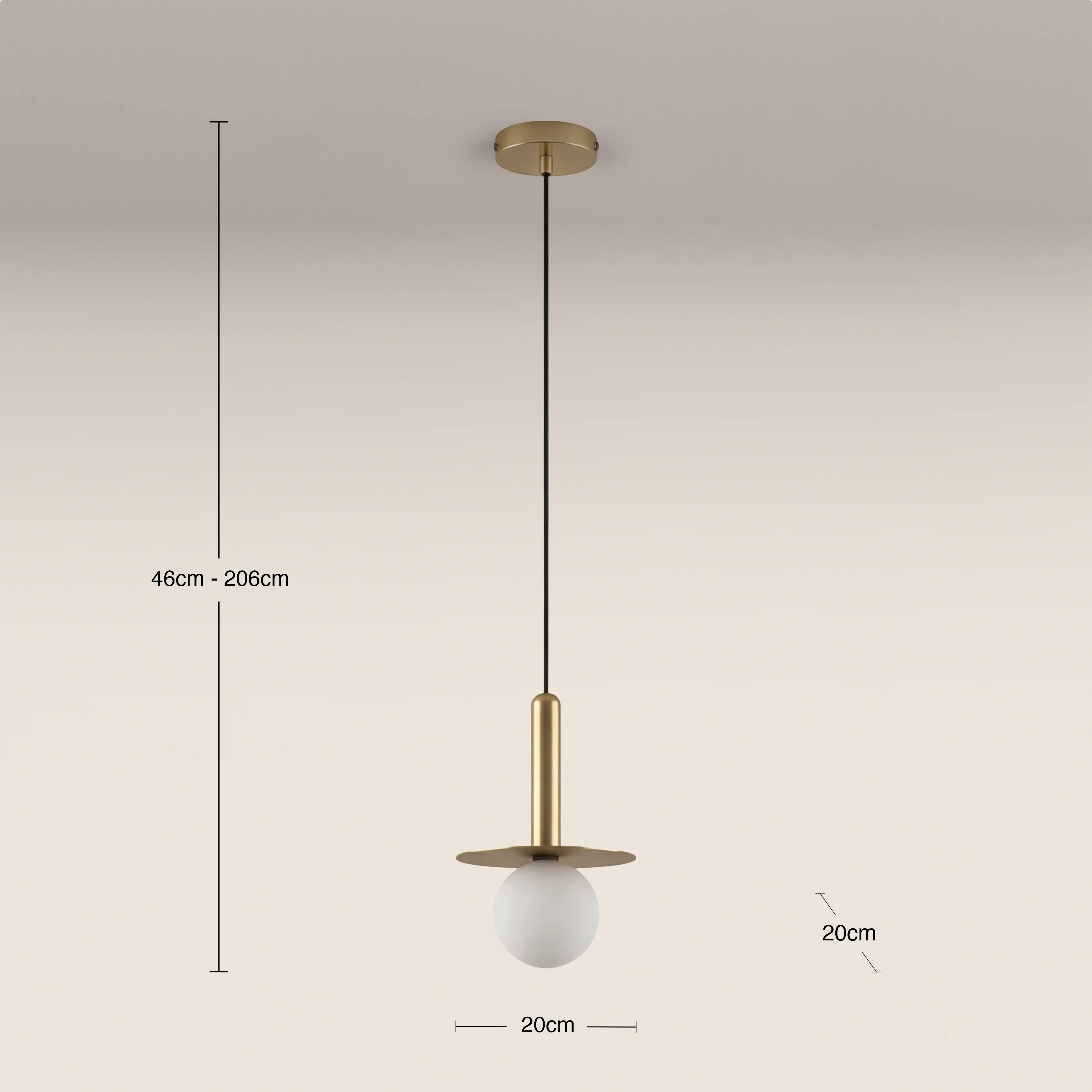 houseof Plate Pendant Light | Brass - Image 5