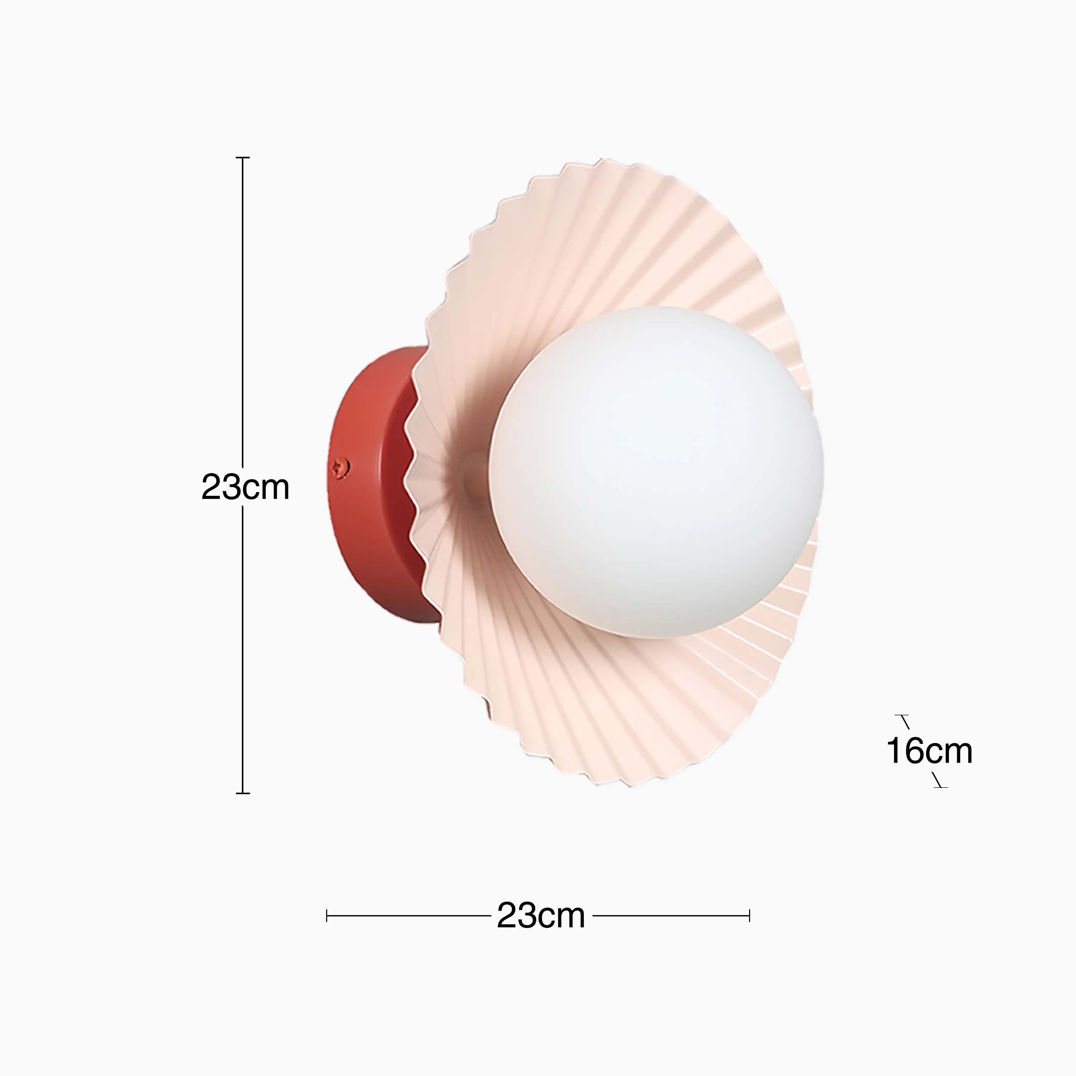 houseof Pleat Flush Wall & Ceiling Light | Red - Image 7