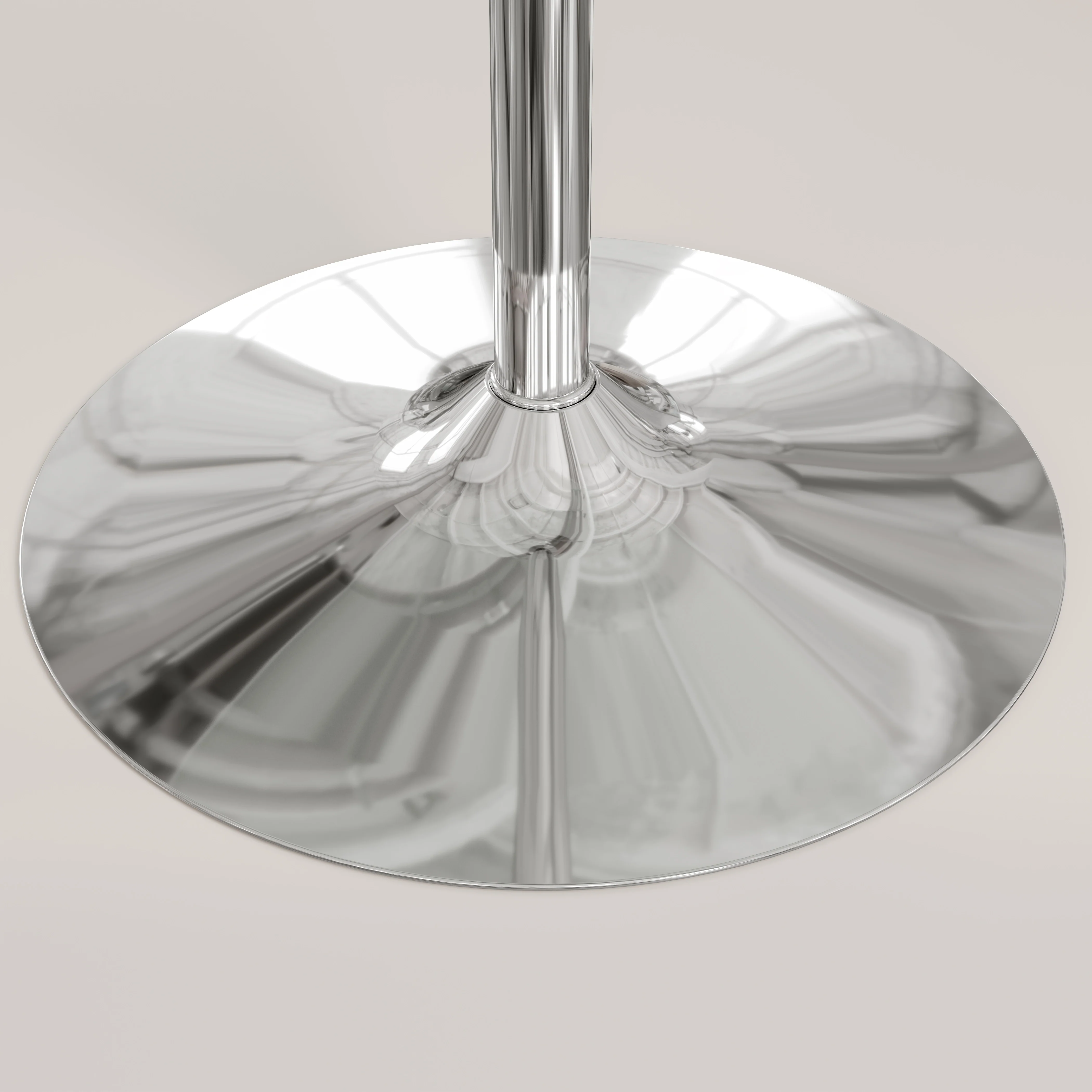 Ida 4 Seat Round Dining Table | Glass & Chrome - Image 5