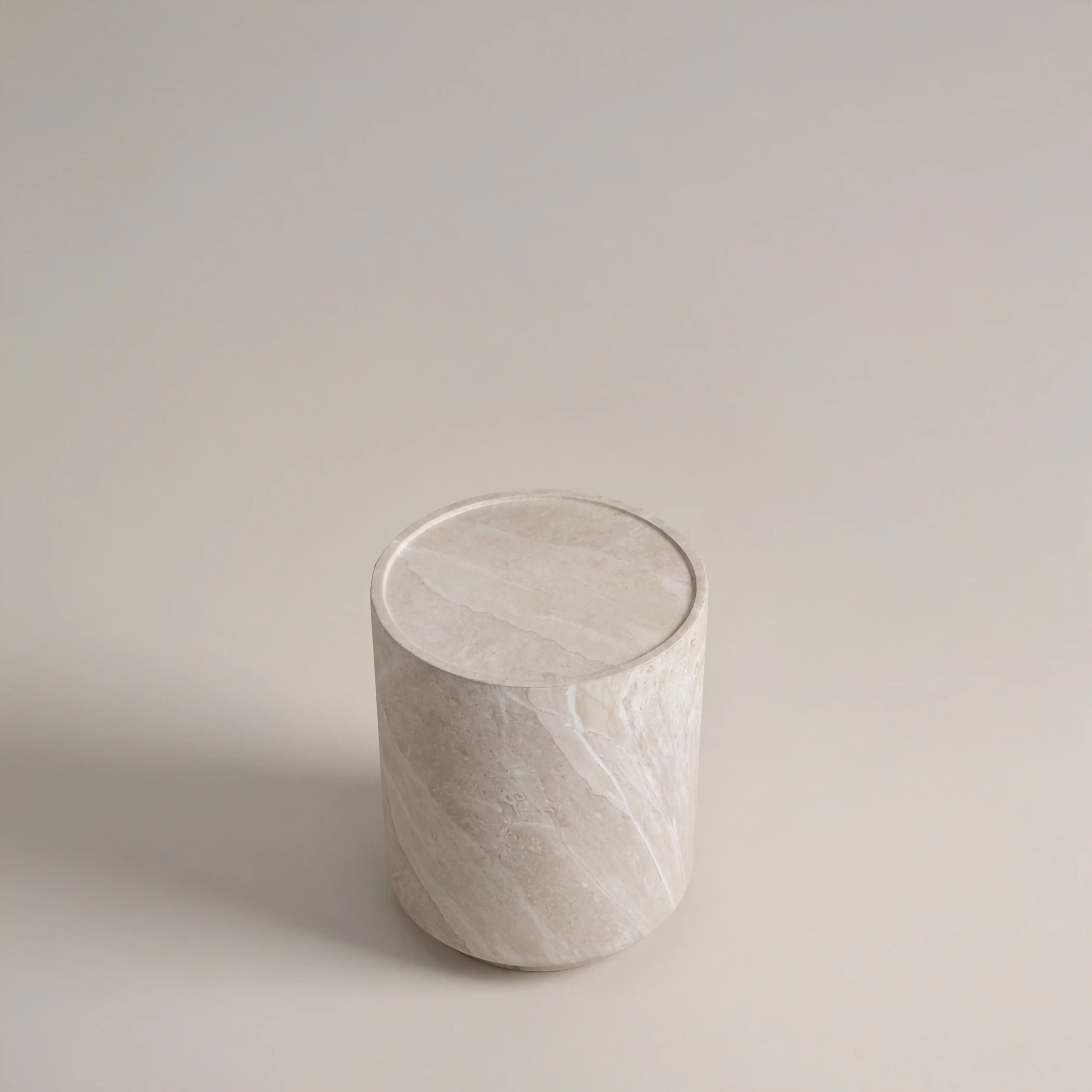Ingrid Round Side Table | Stone Effect - Image 3