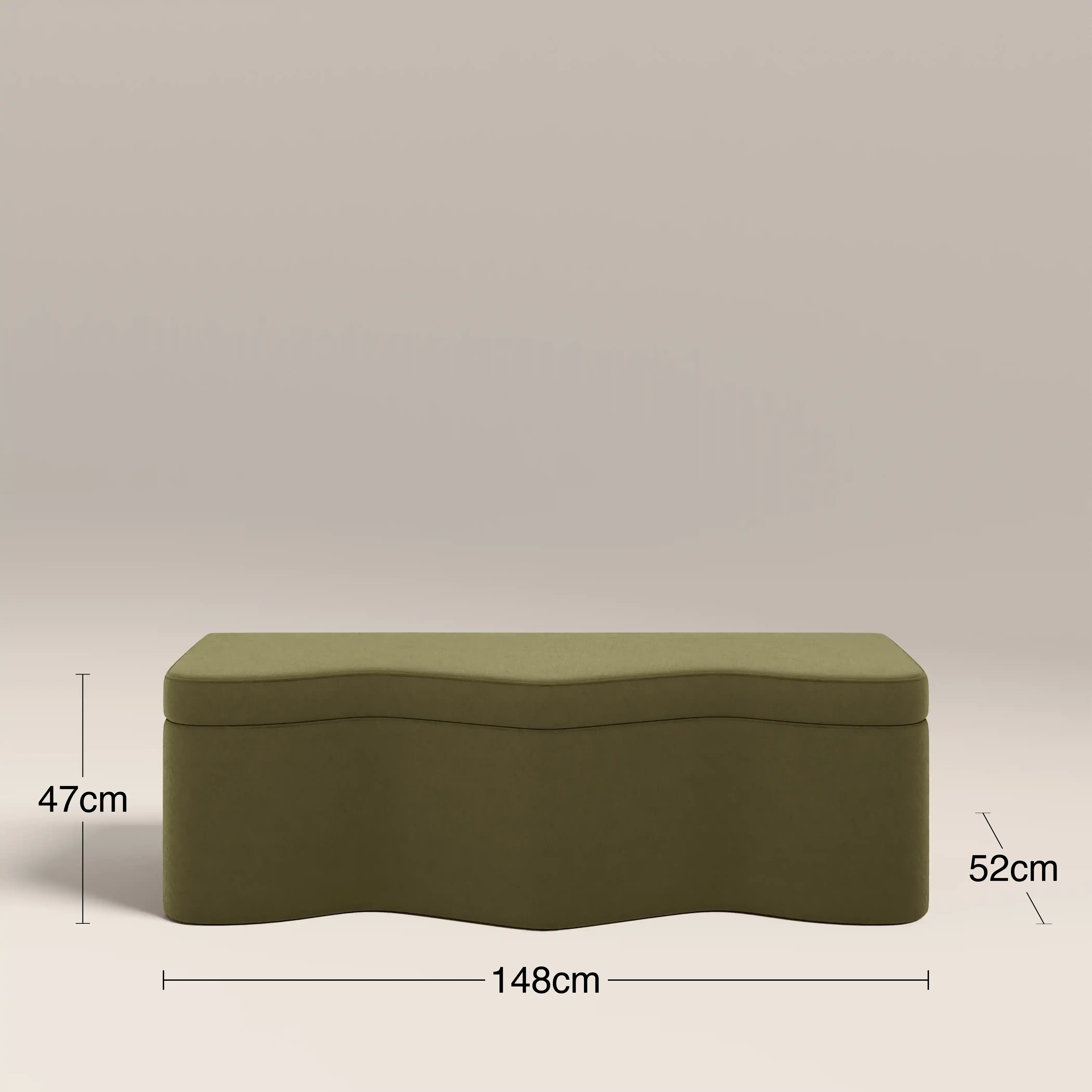 Ivan Storage Ottoman | Moss Green Sustainable Mohair Velvet - Image 8