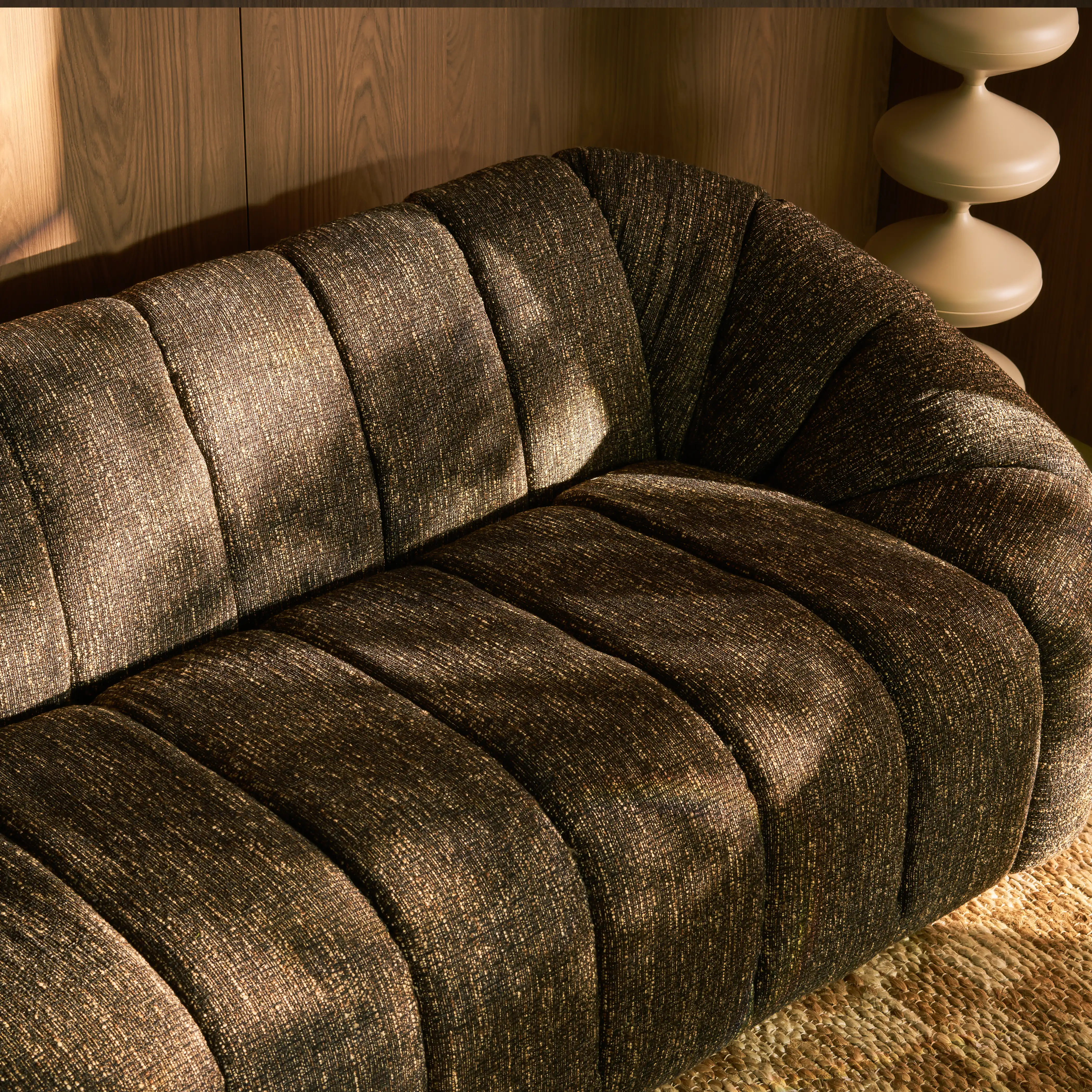 Ivy 3 Seater Sofa | Speckled Espresso Boucle - Image 2