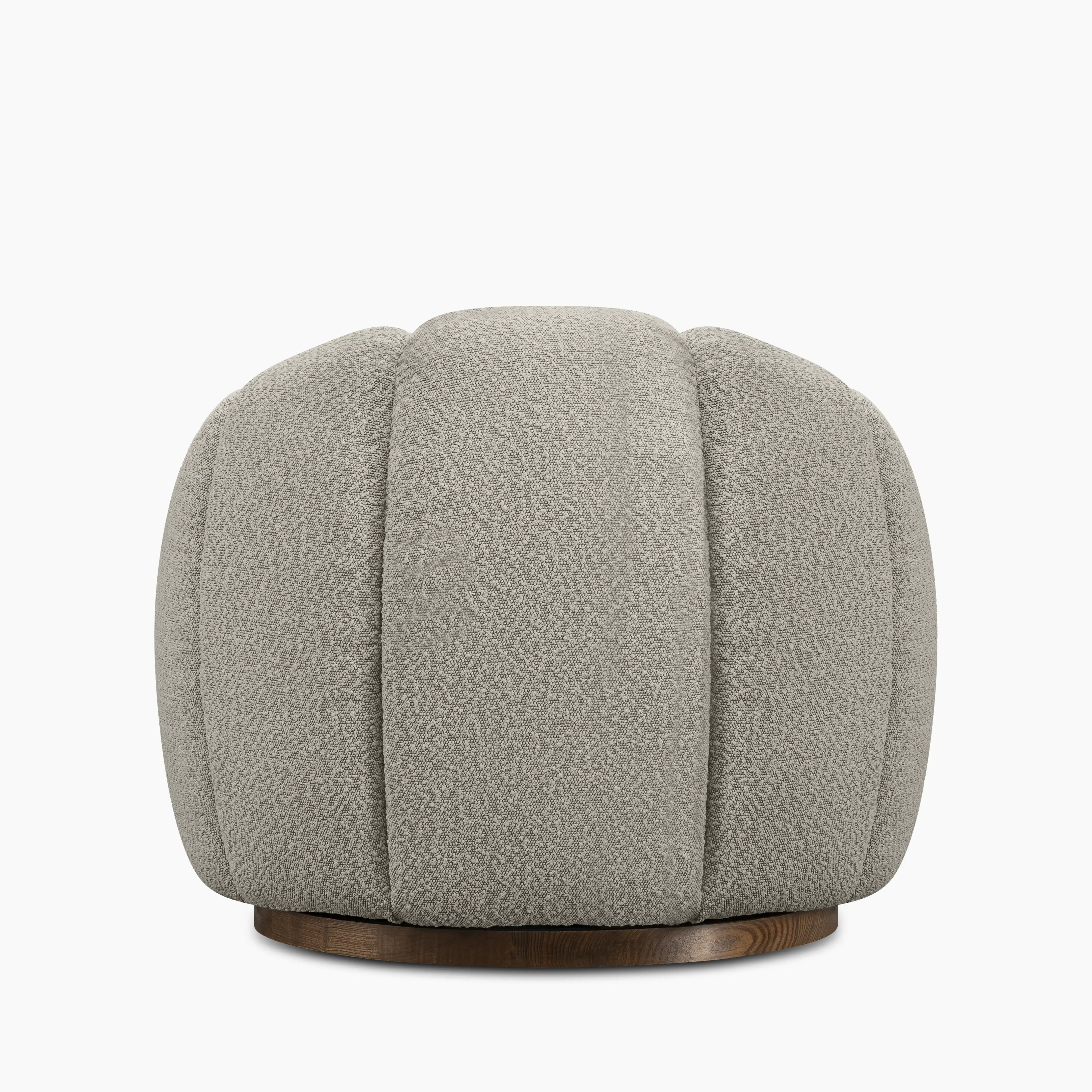 Ivy Swivel Armchair | Speckled Stone Sustainable Boucle & Walnut - Image 6