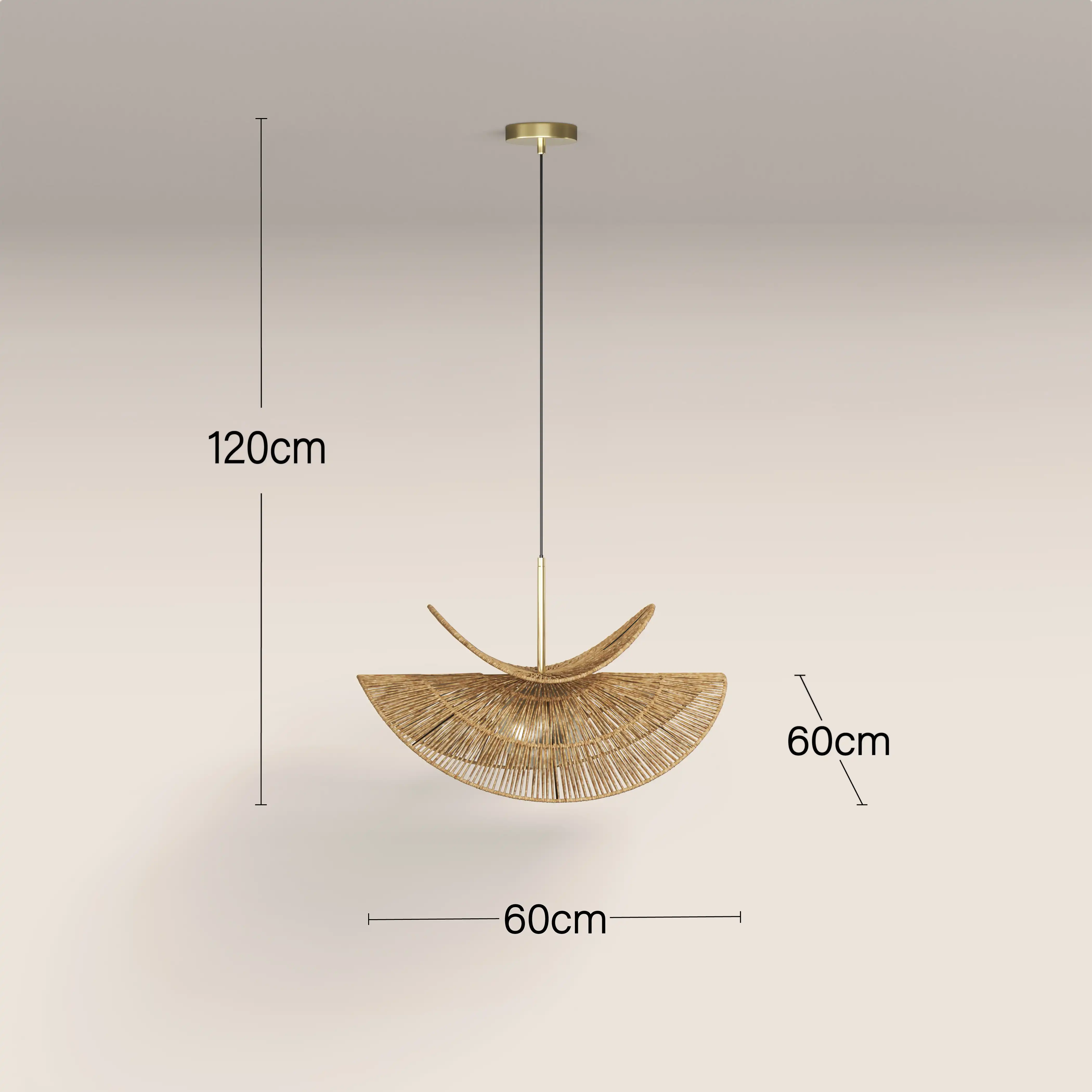 Javon Pendant Light | Natural Rattan - Image 4