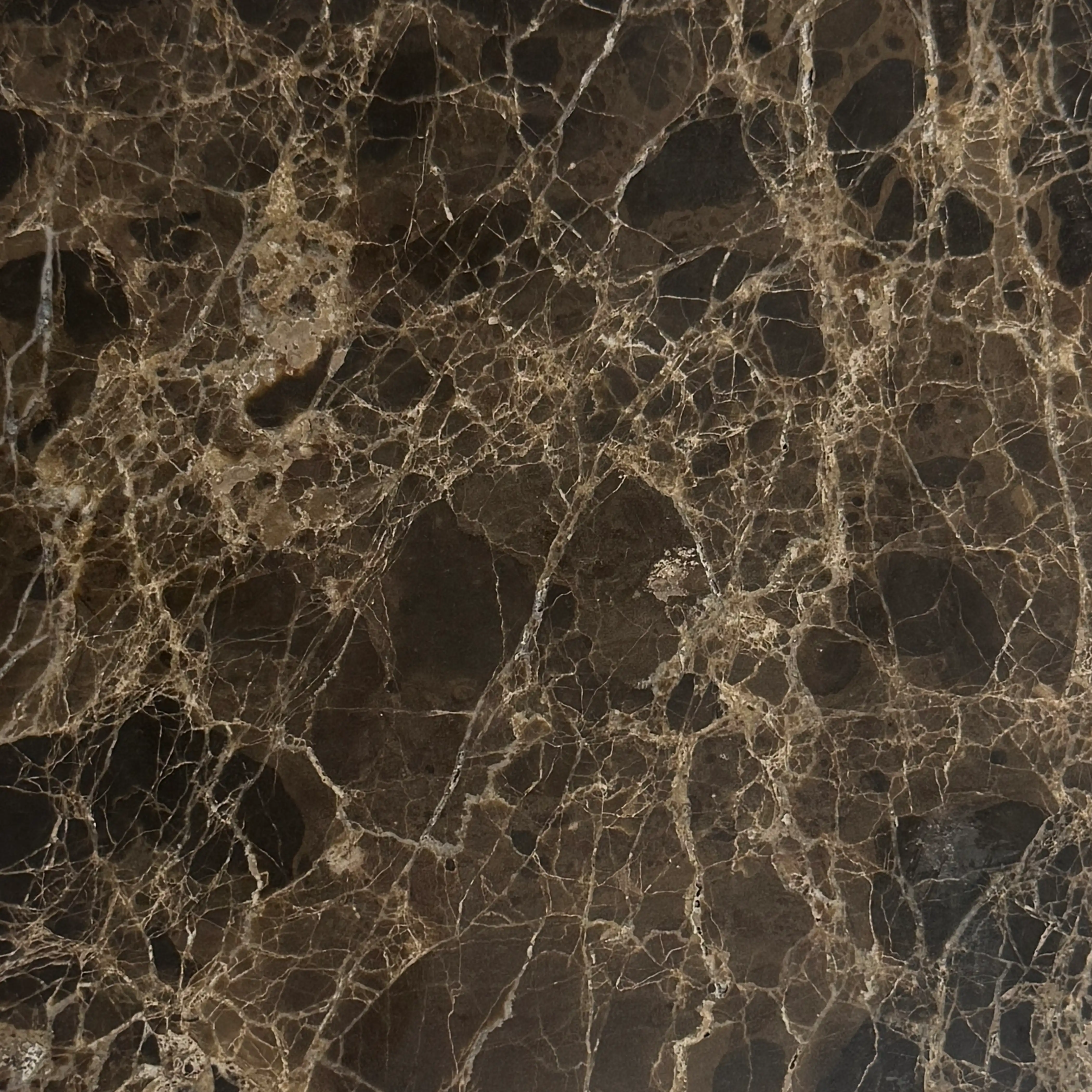 Juno Round Side Table | Emperador Brown Honed Marble & Walnut - Image 4