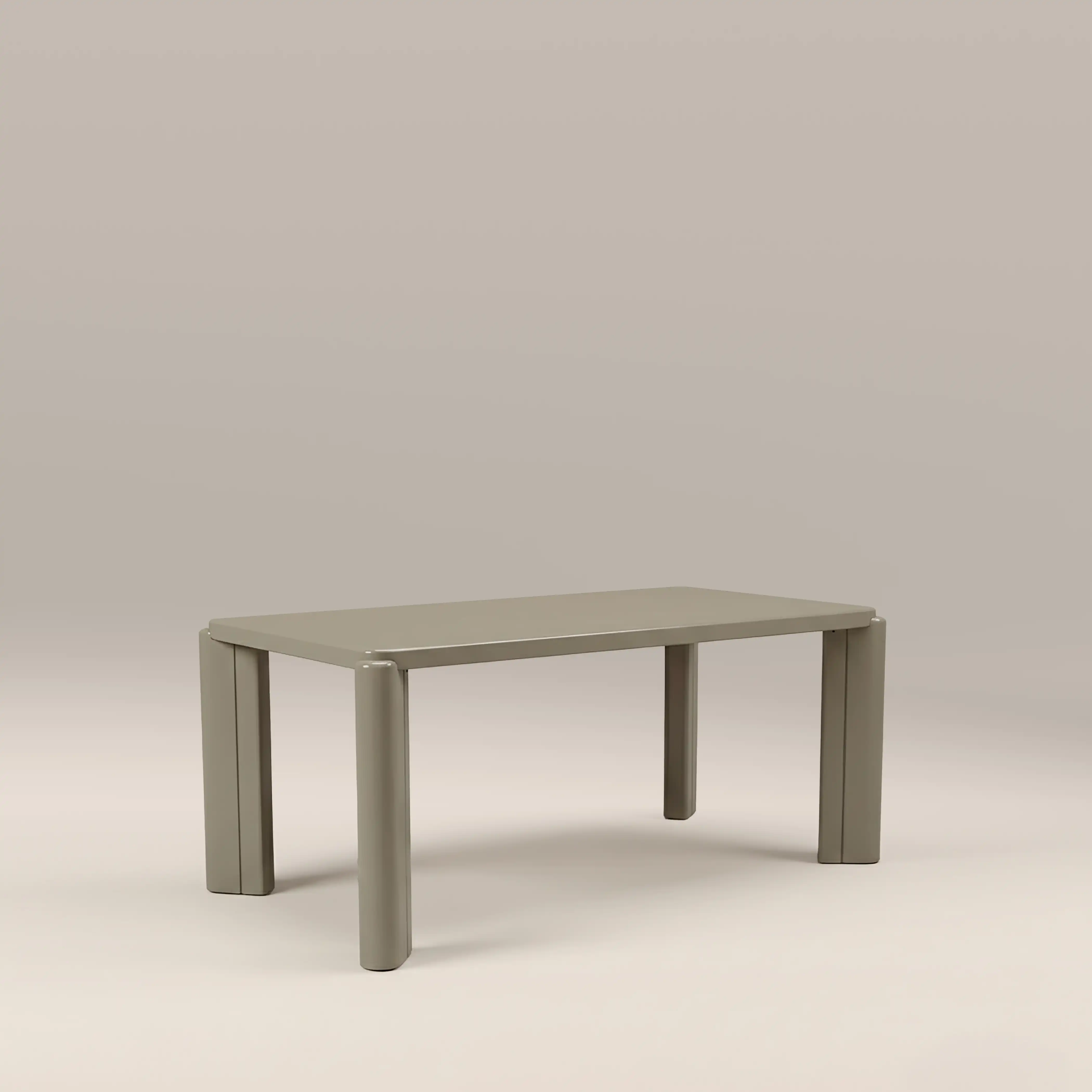 Kelby 6 Seat Rectangle Dining Table | High Gloss Sage Green - Image 3