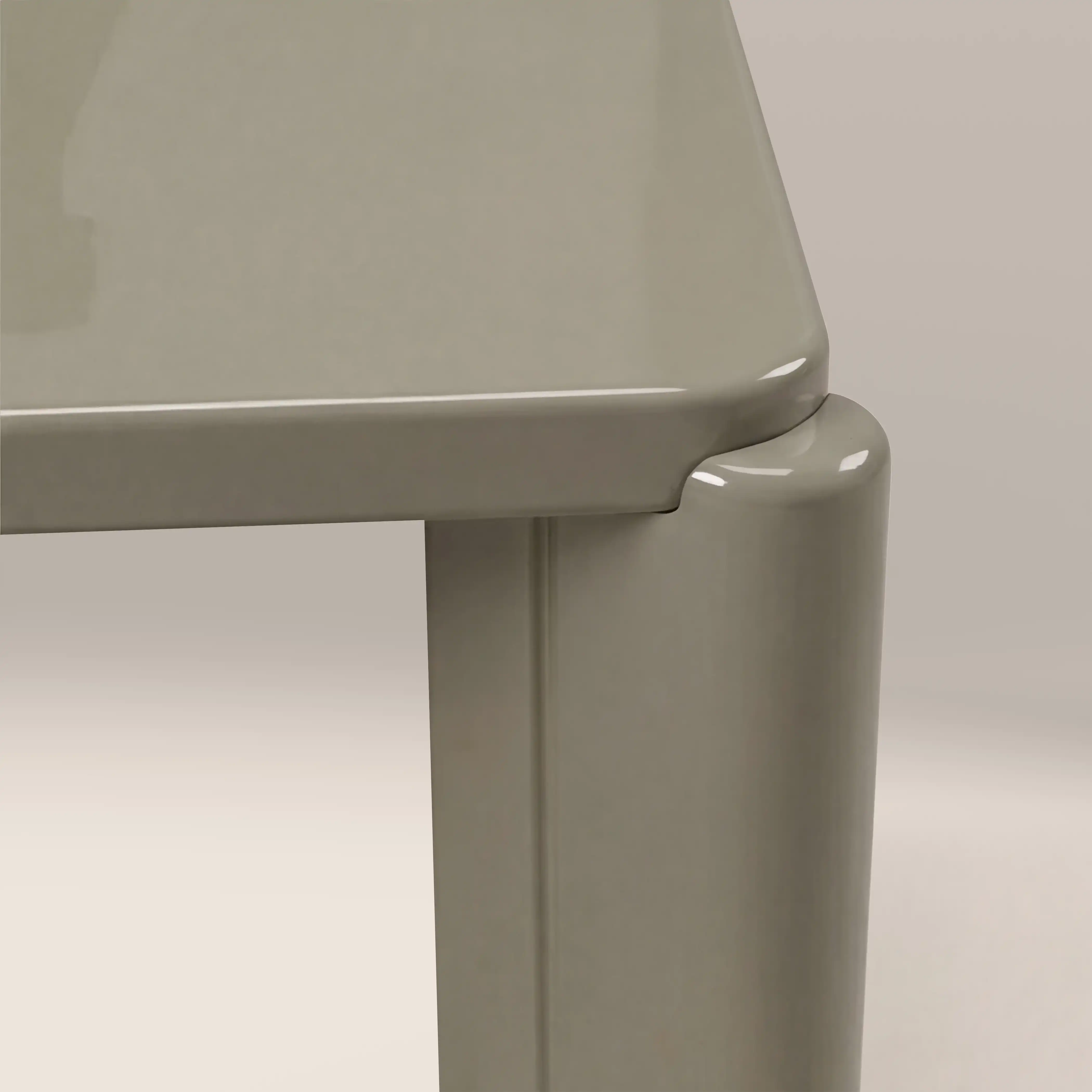 Kelby 6 Seat Rectangle Dining Table | High Gloss Sage Green - Image 5