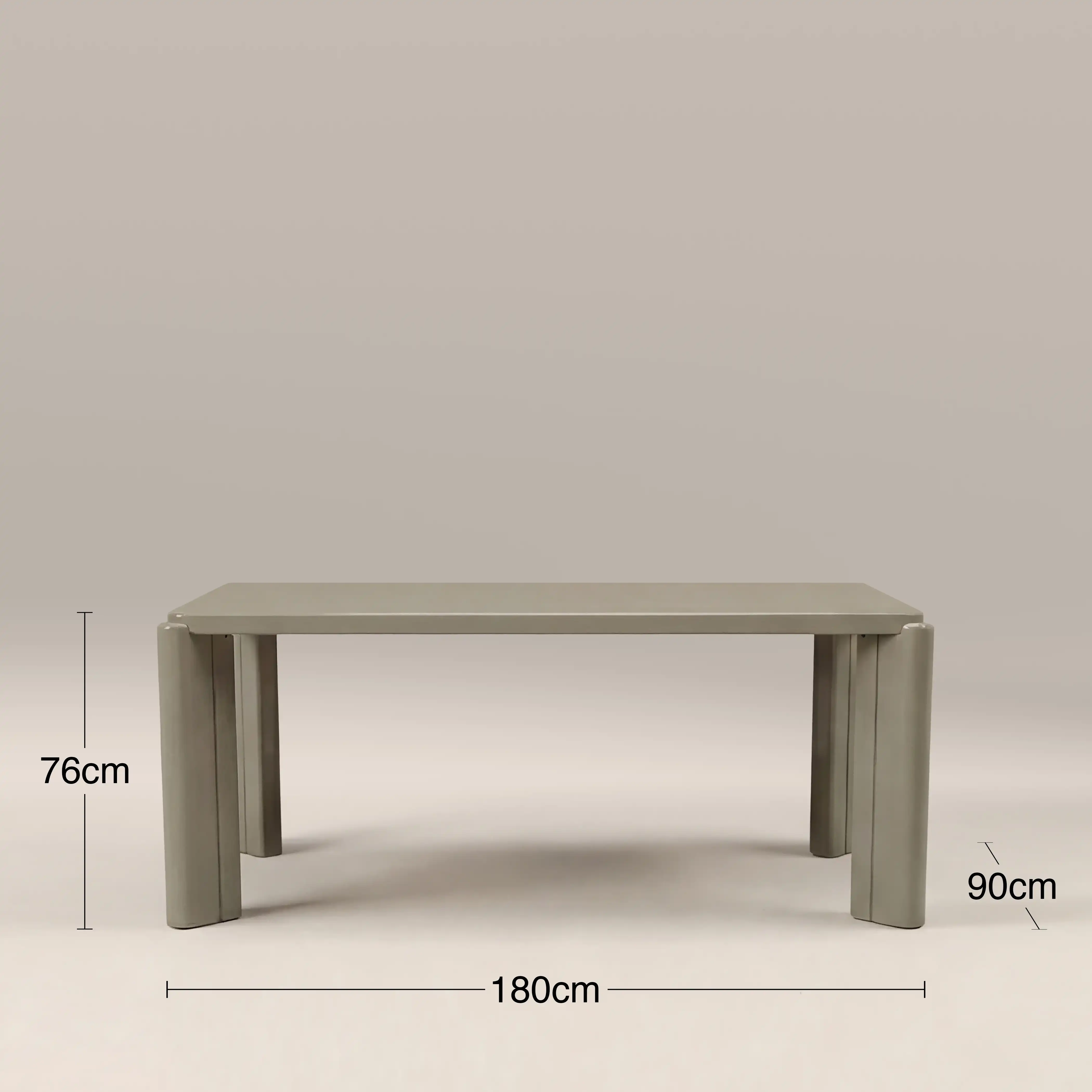 Kelby 6 Seat Rectangle Dining Table | High Gloss Sage Green - Image 6