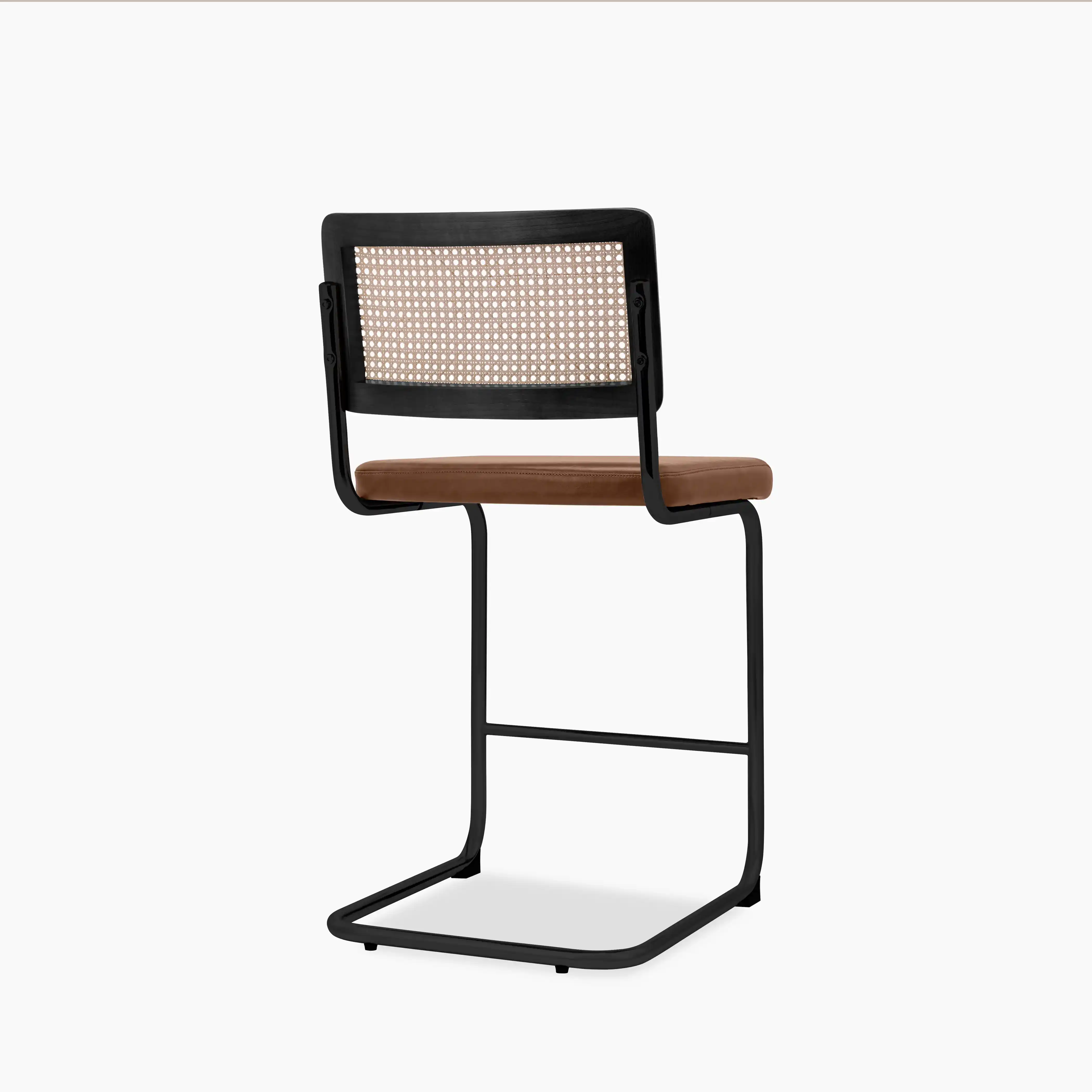 Kenton Kitchen Stool | Vintage Tan Faux Leather & Black - Image 5