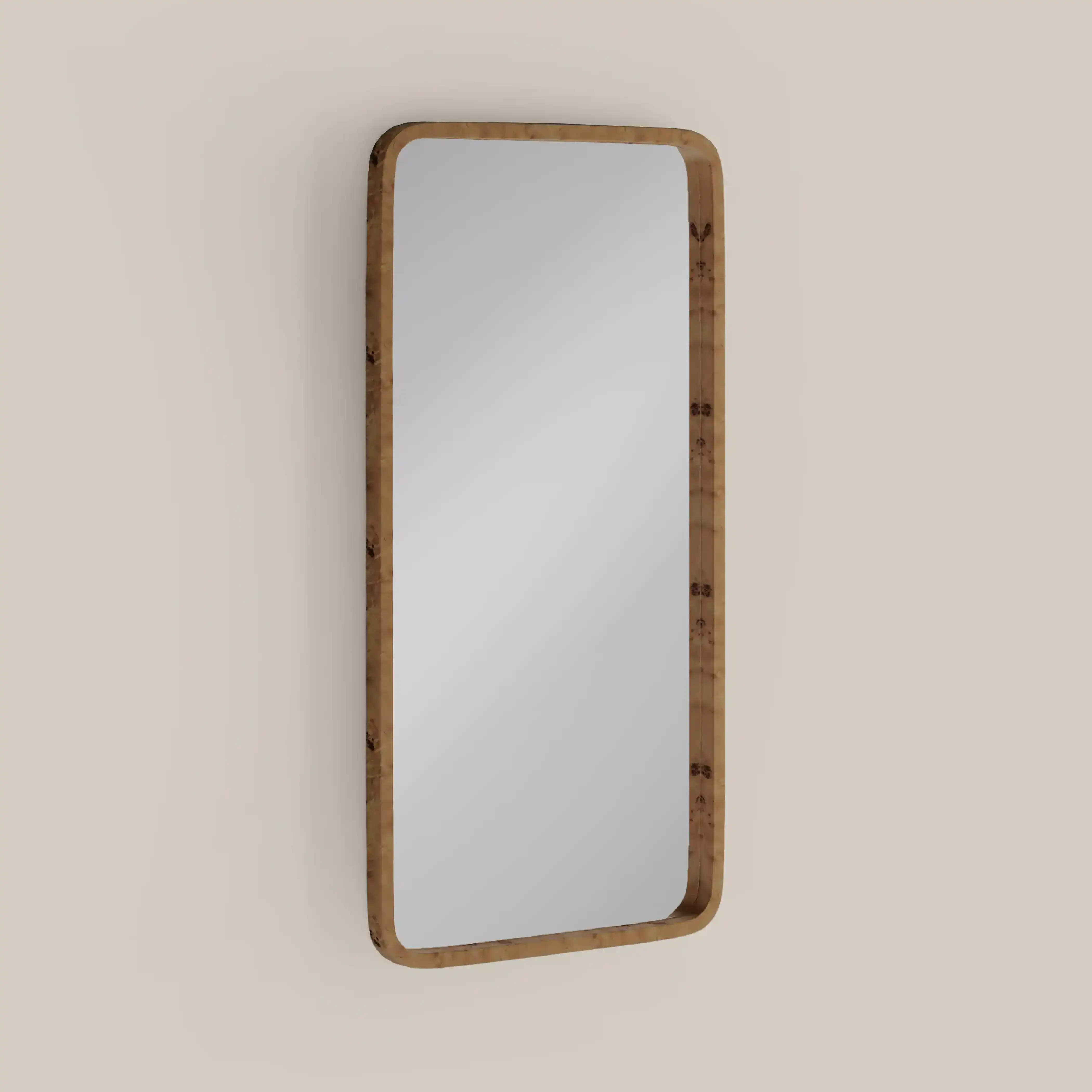 Kolson Rectangle Full Length Mirror, 153 x 77 cm | Natural Burl Wood - Image 2