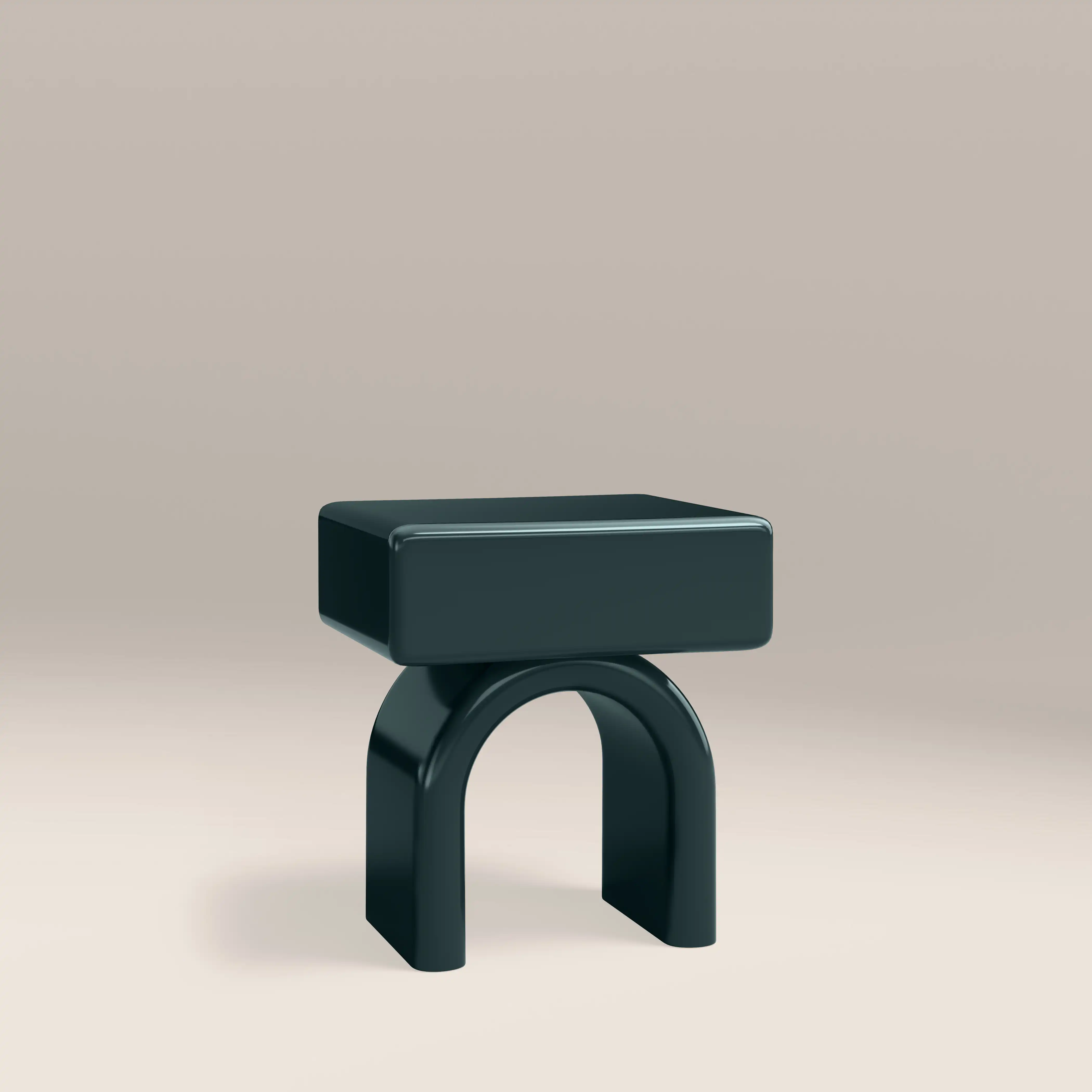 Kudo 1 Drawer Bedside Table | High Gloss Emerald Green - Image 3