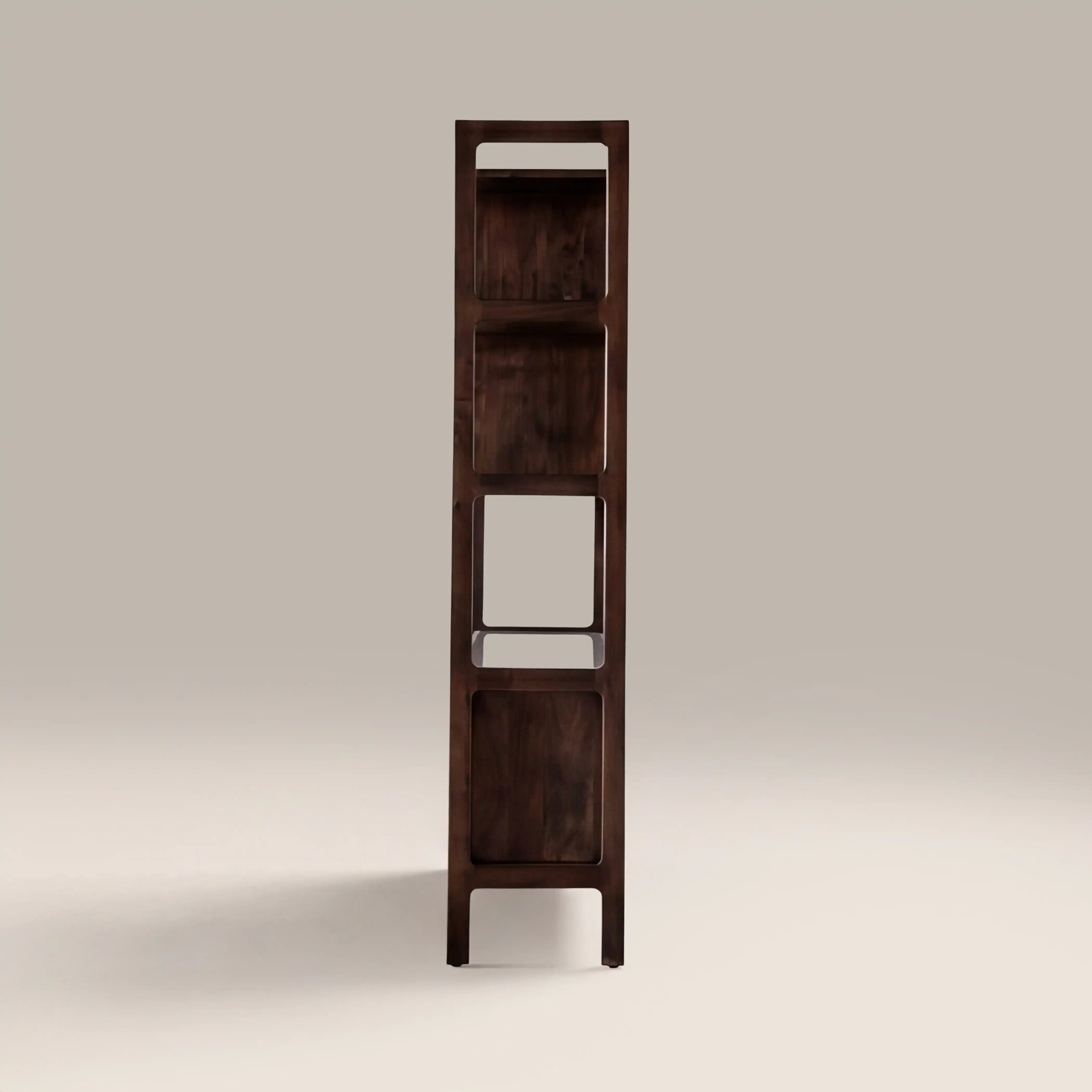Lambert Wooden Display Unit | Walnut & White Marble - Image 4