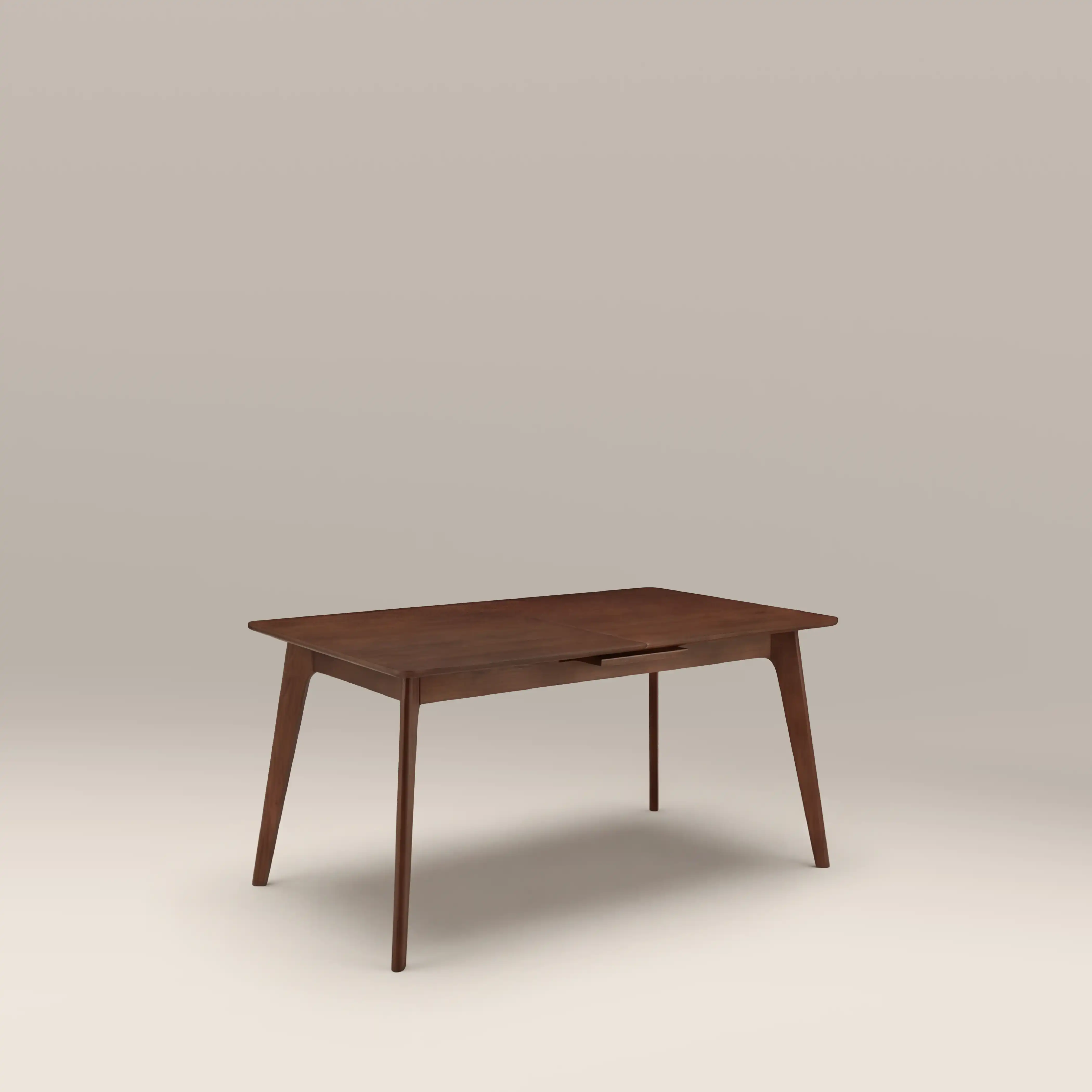 Landon 4-6 Seat Rectangle Wooden Extendable Dining Table | Walnut - Image 3