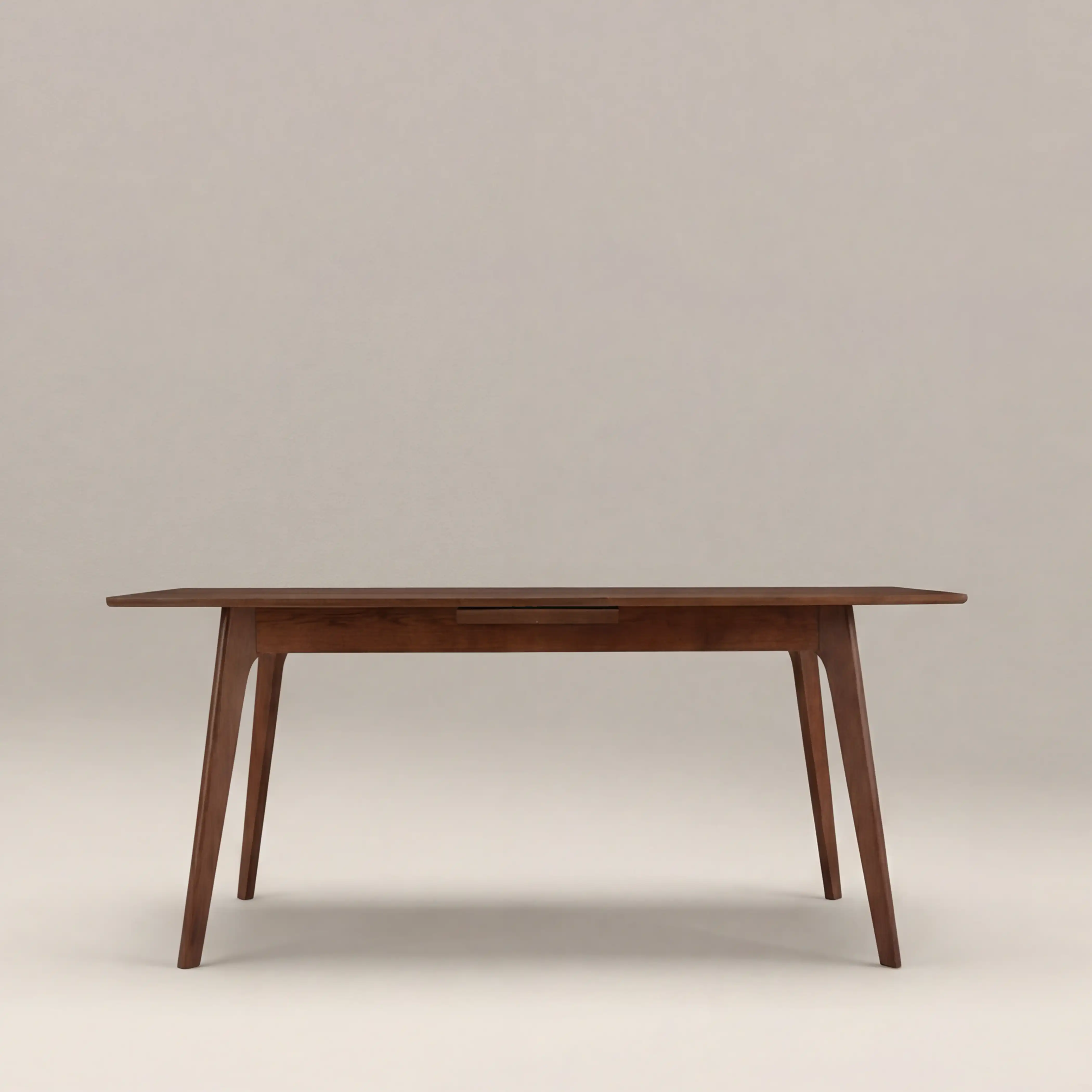 Landon 4-6 Seat Rectangle Wooden Extendable Dining Table | Walnut - Image 4