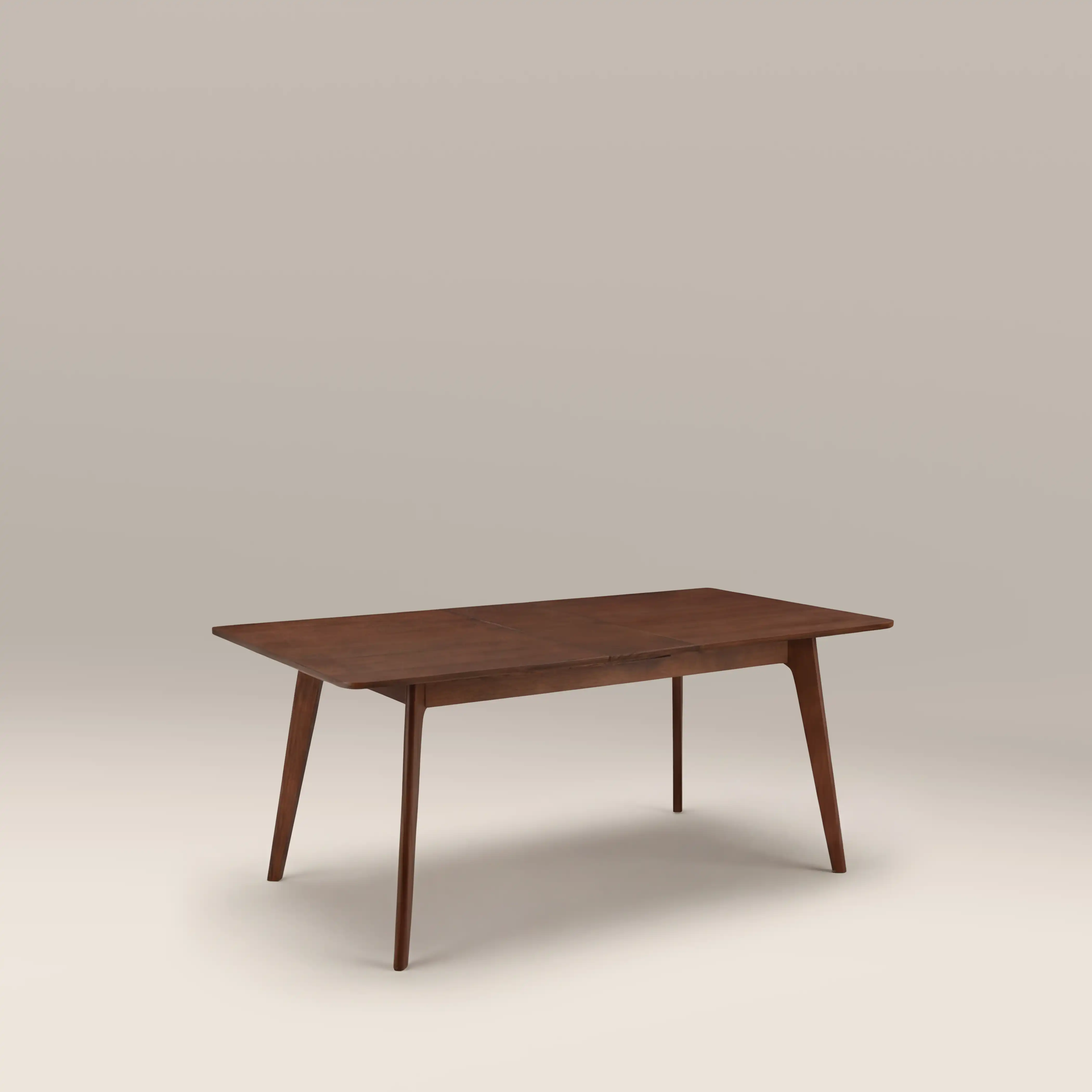 Landon 4-6 Seat Rectangle Wooden Extendable Dining Table | Walnut - Image 5