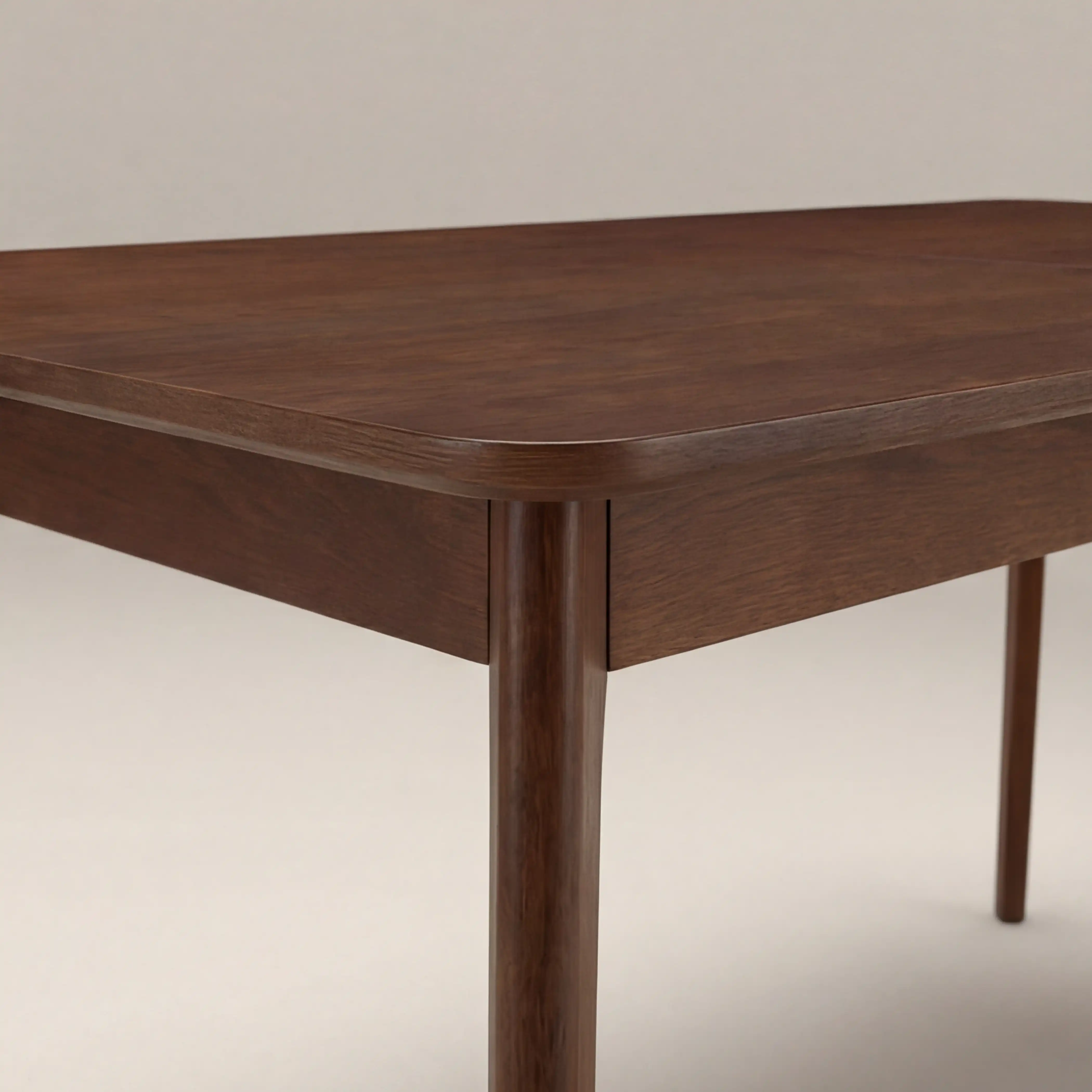 Landon 4-6 Seat Rectangle Wooden Extendable Dining Table | Walnut - Image 7