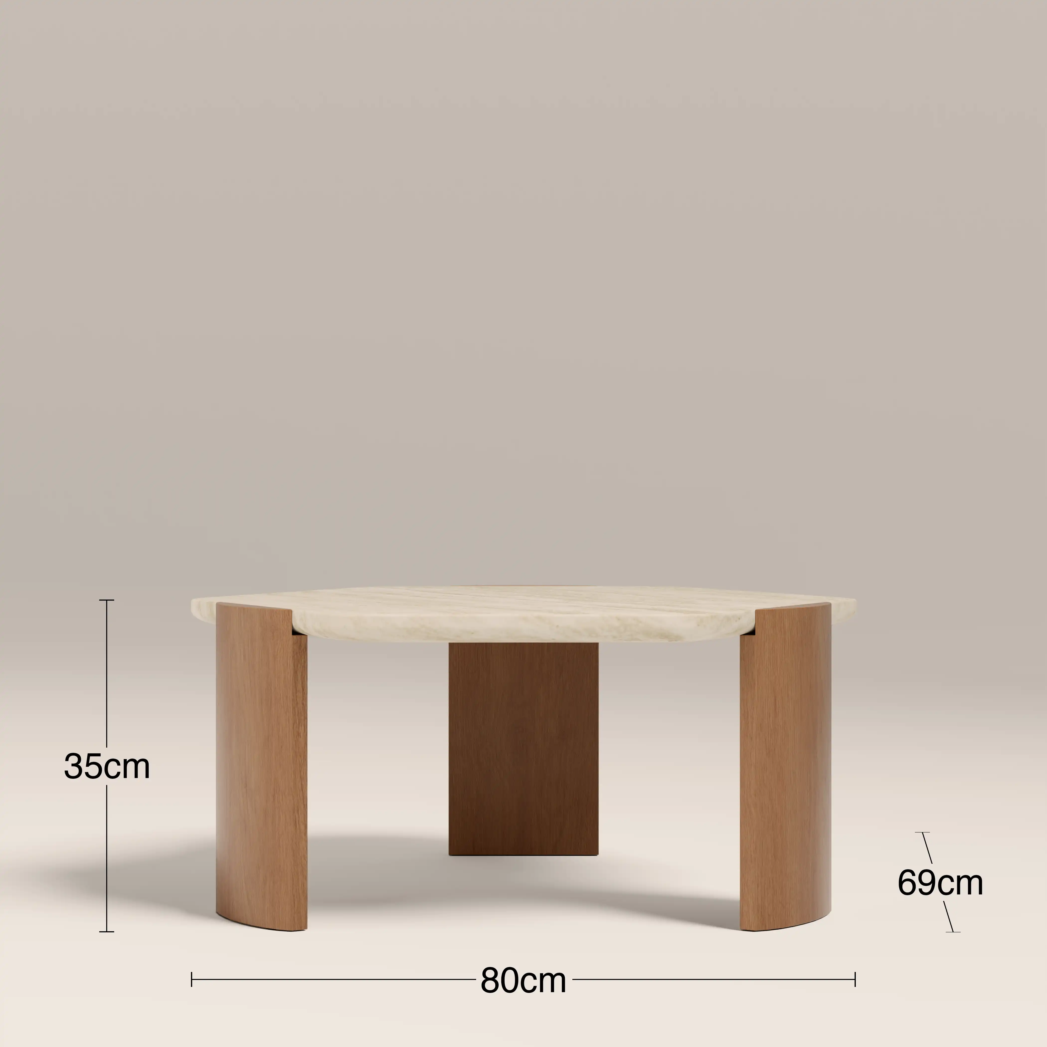 Leilani Coffee Table | Travertine & Oak - Image 7