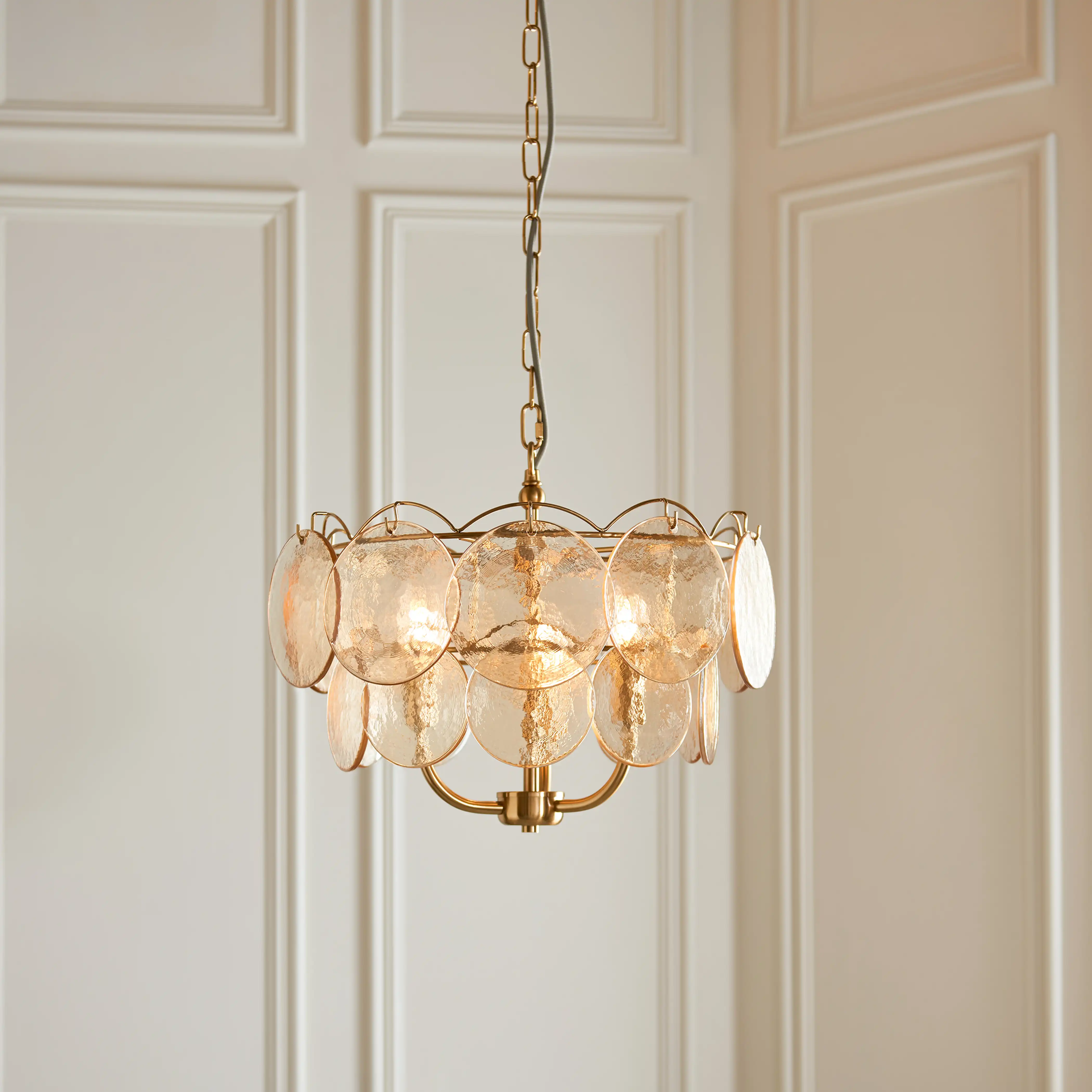 Lenora 3 Light Pendant Light | Brass - Image 3